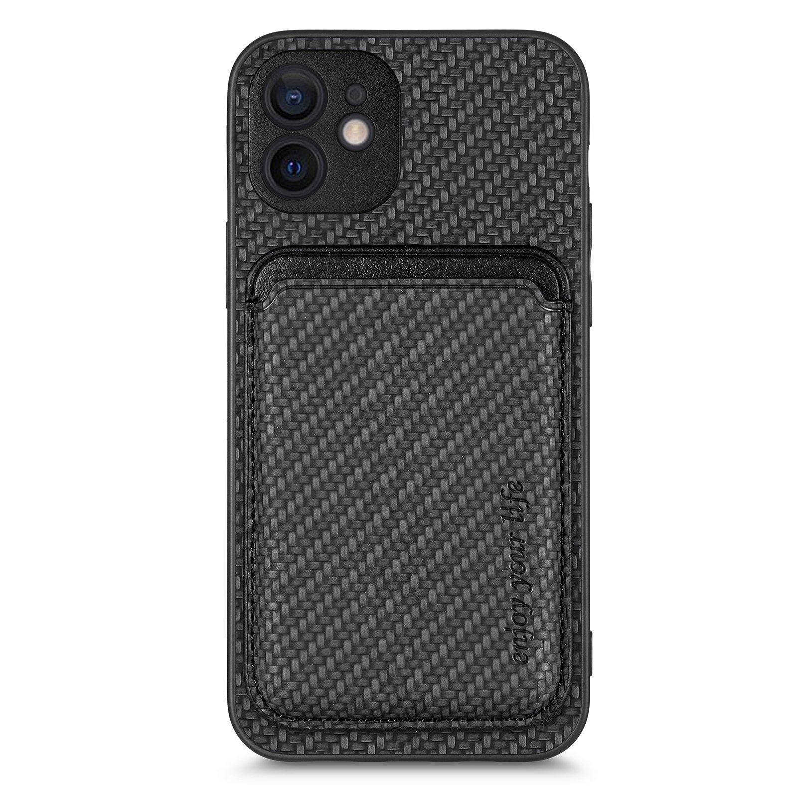 M2 For iPhone 12 Case PU Leather Detachable 2-in-1 Design Card Holder Back Cover
