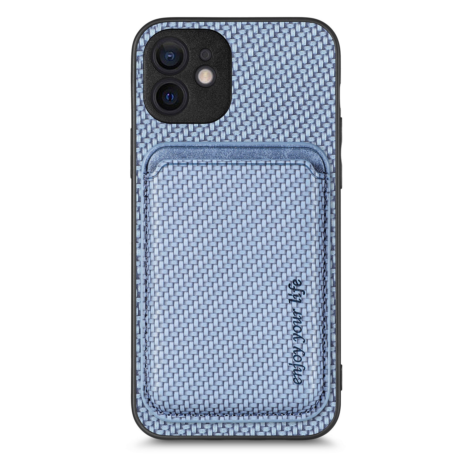 M2 For iPhone 12 Case PU Leather Detachable 2-in-1 Design Card Holder Back Cover