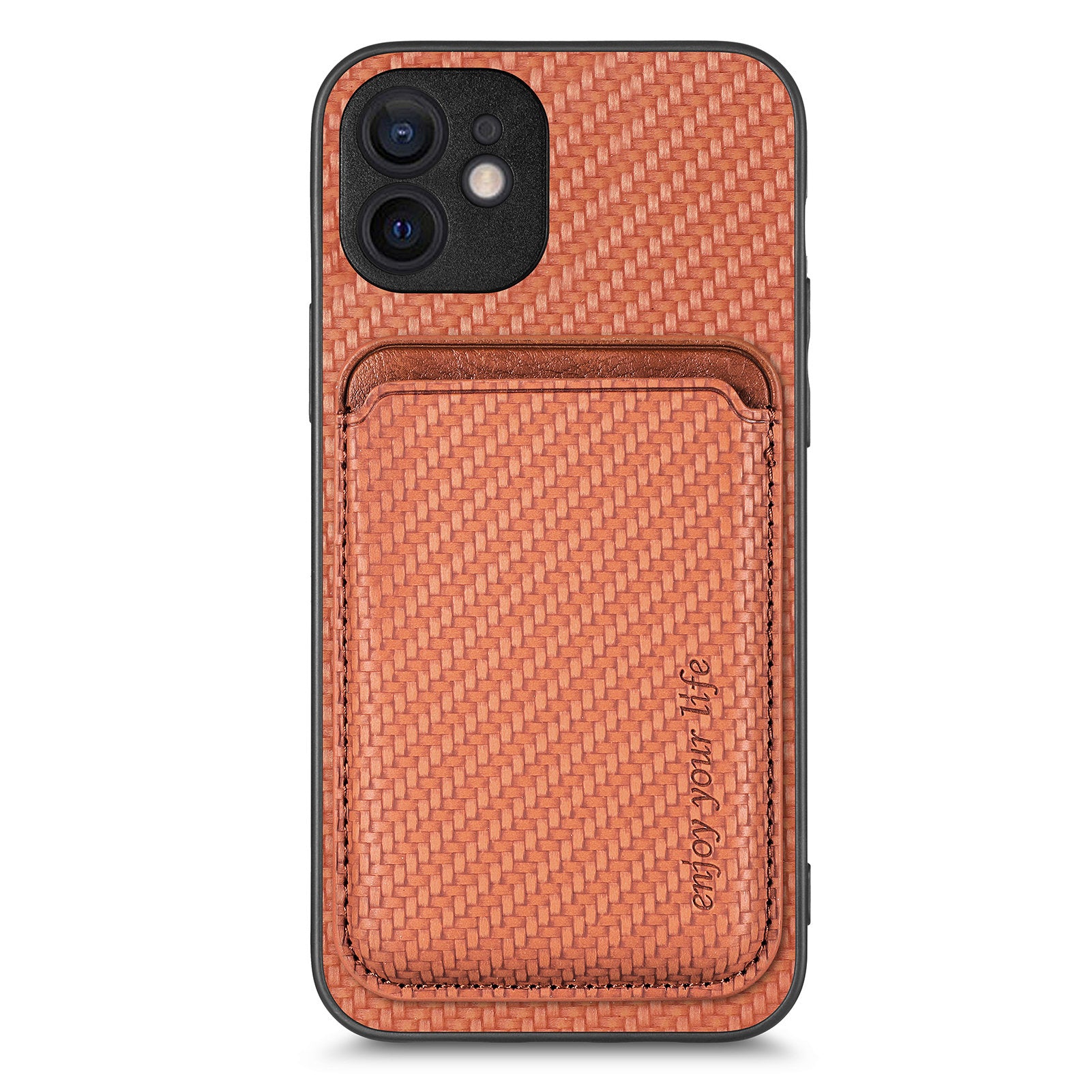 M2 For iPhone 12 Case PU Leather Detachable 2-in-1 Design Card Holder Back Cover