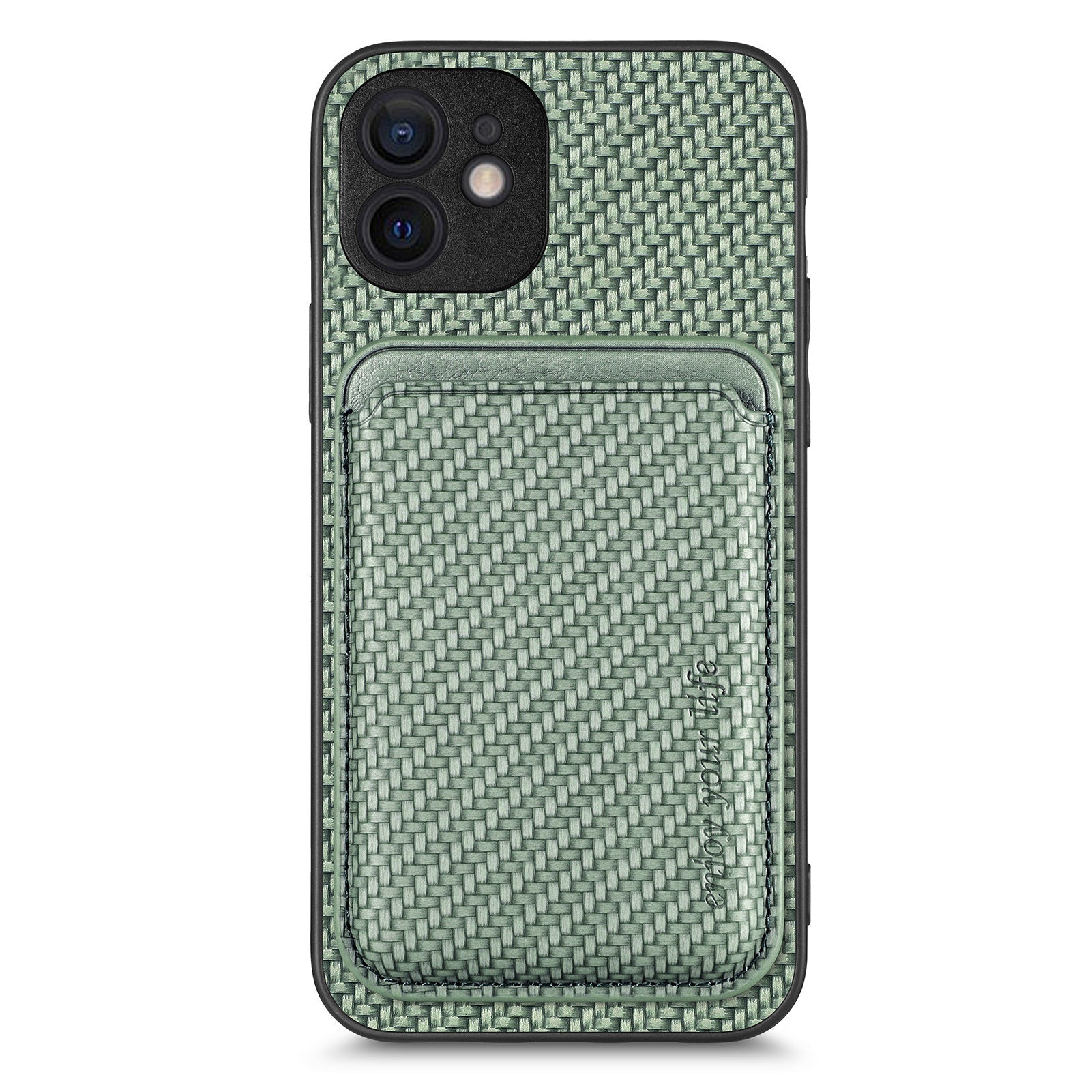 M2 For iPhone 12 Case PU Leather Detachable 2-in-1 Design Card Holder Back Cover