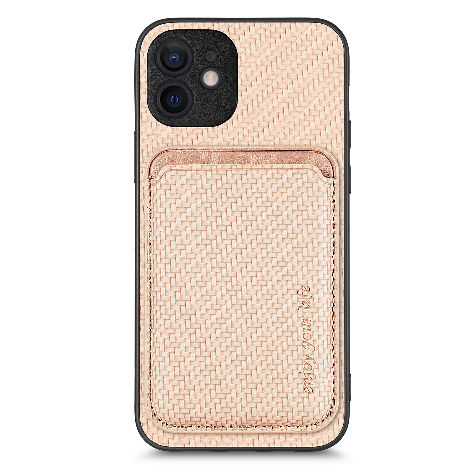M2 For iPhone 12 Case PU Leather Detachable 2-in-1 Design Card Holder Back Cover