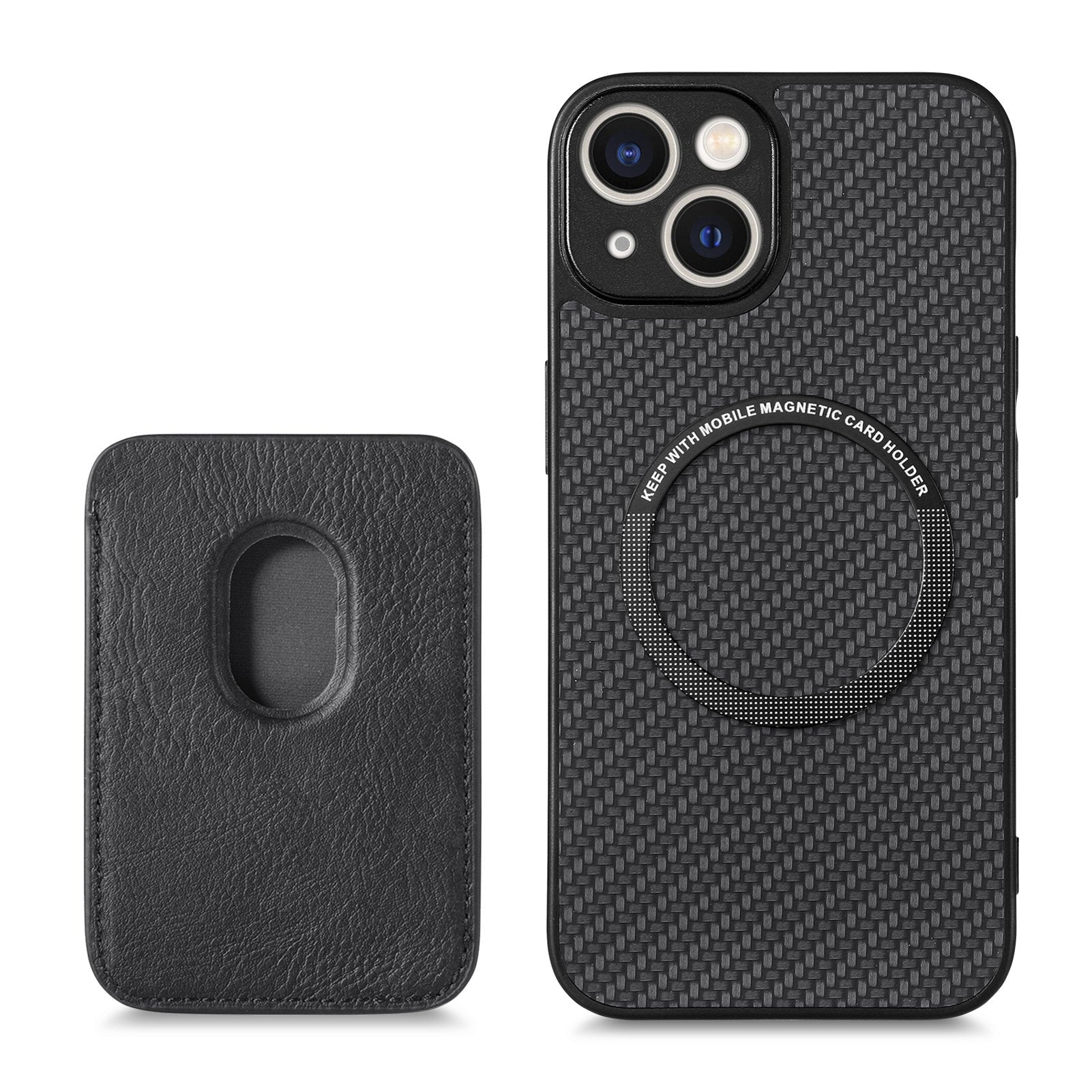 M2 For iPhone 13 Case 2-in-1 Magnetic Detachable Leather Cover with Card Holder