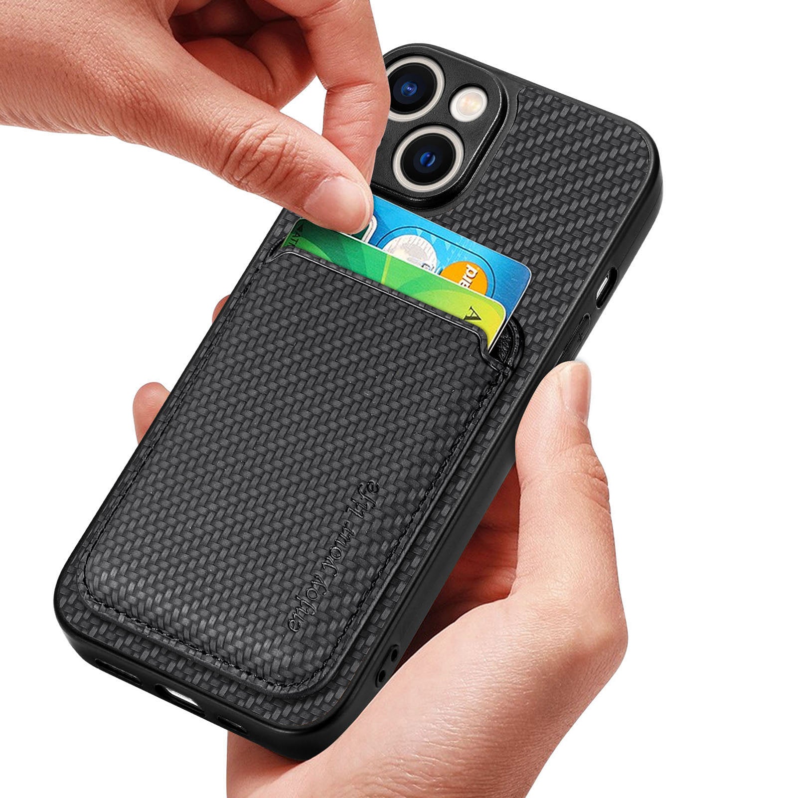 M2 For iPhone 13 Case 2-in-1 Magnetic Detachable Leather Cover with Card Holder
