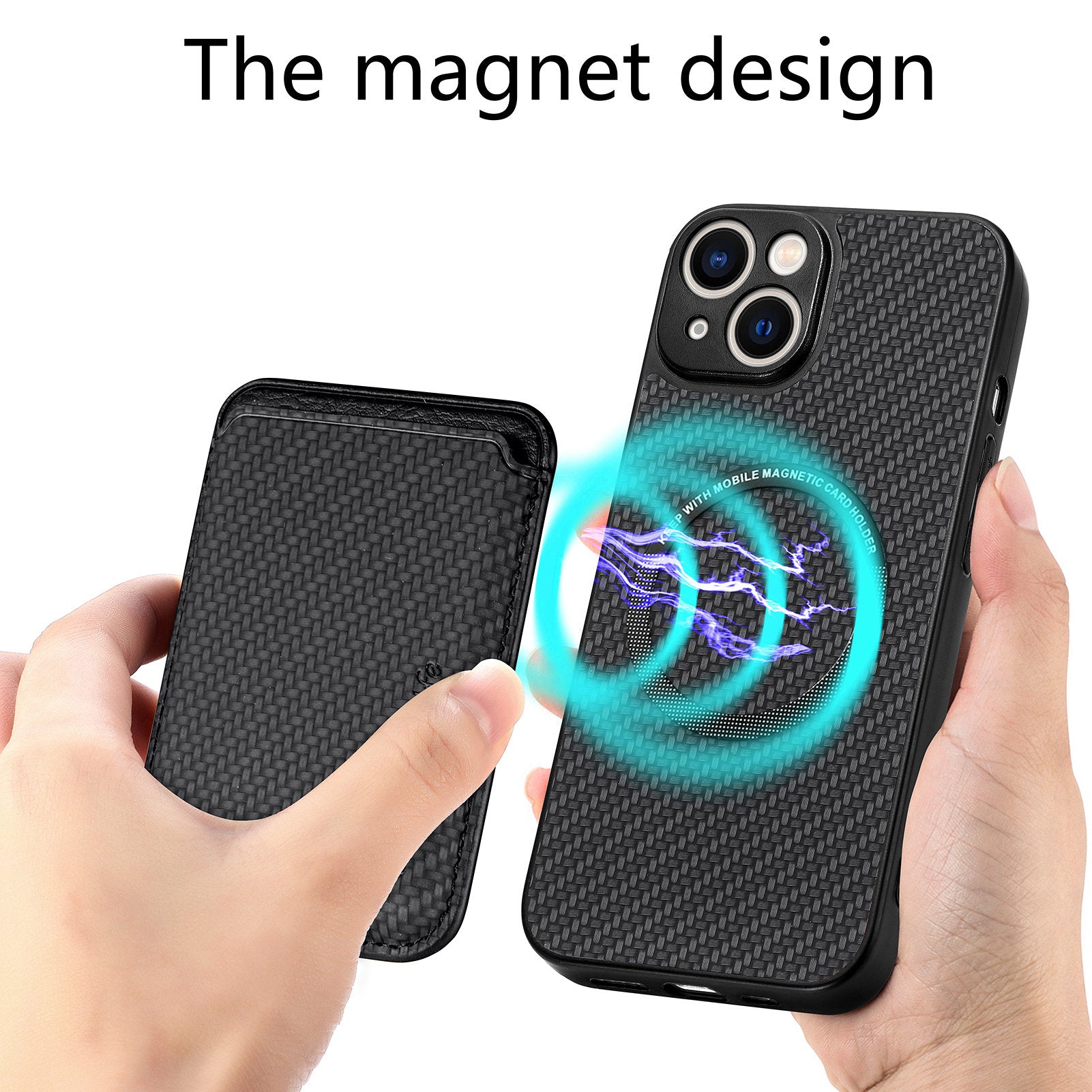 M2 For iPhone 13 Case 2-in-1 Magnetic Detachable Leather Cover with Card Holder
