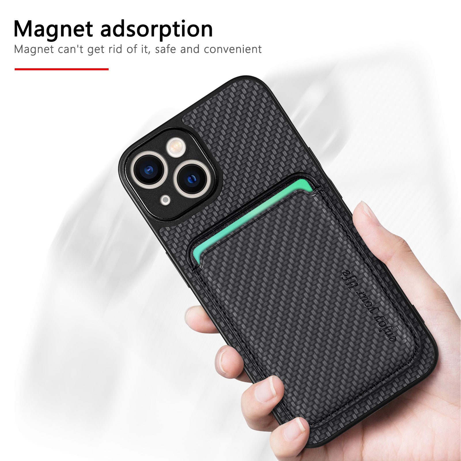 M2 For iPhone 13 Case 2-in-1 Magnetic Detachable Leather Cover with Card Holder