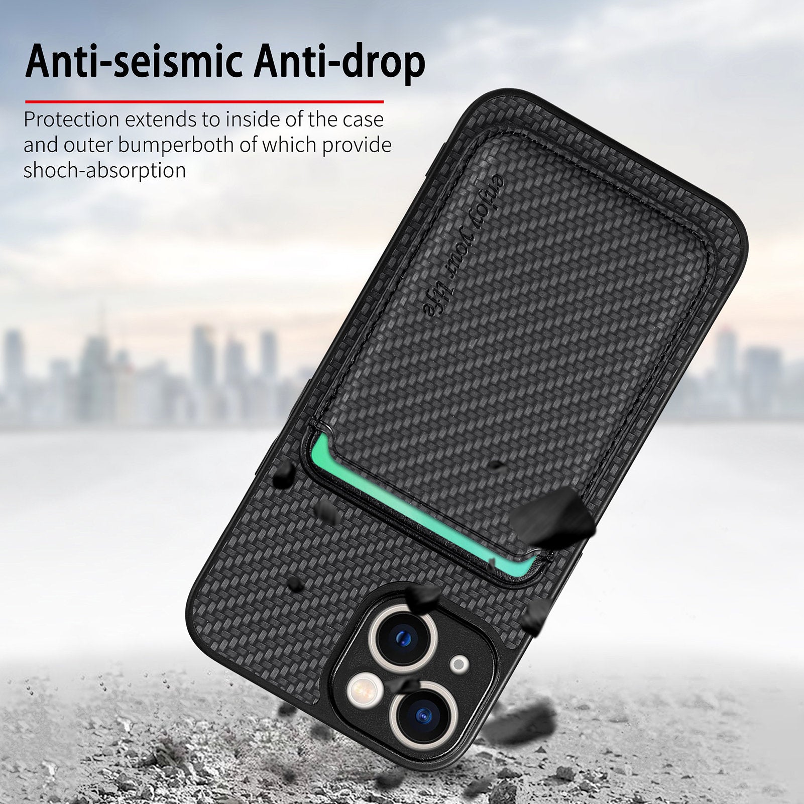 M2 For iPhone 13 Case 2-in-1 Magnetic Detachable Leather Cover with Card Holder