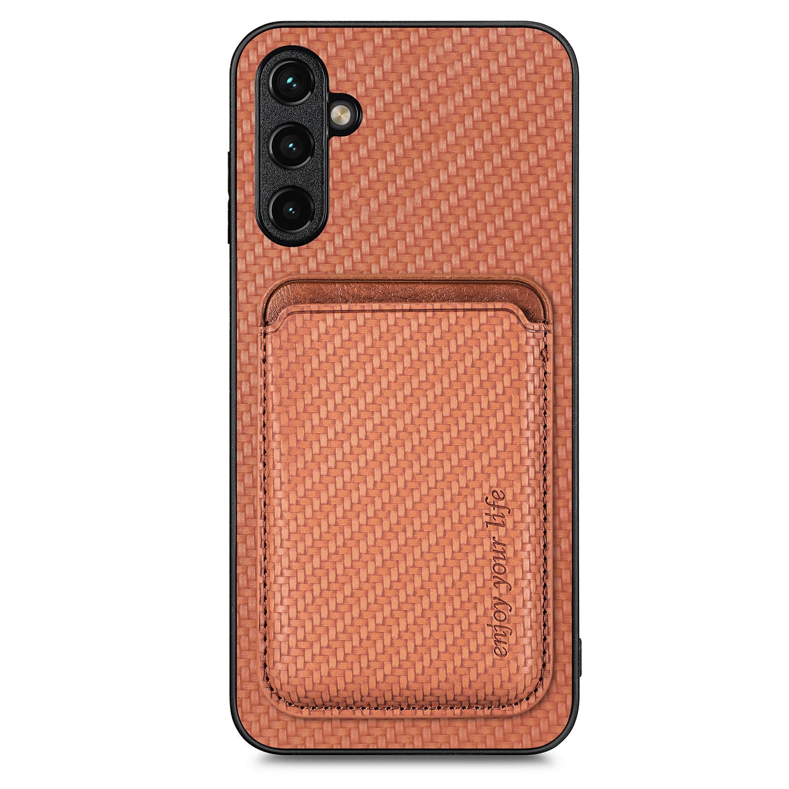M2 For Samsung Galaxy S23 FE Phone Case Leather Coated Detachable Card Holder Back Cover