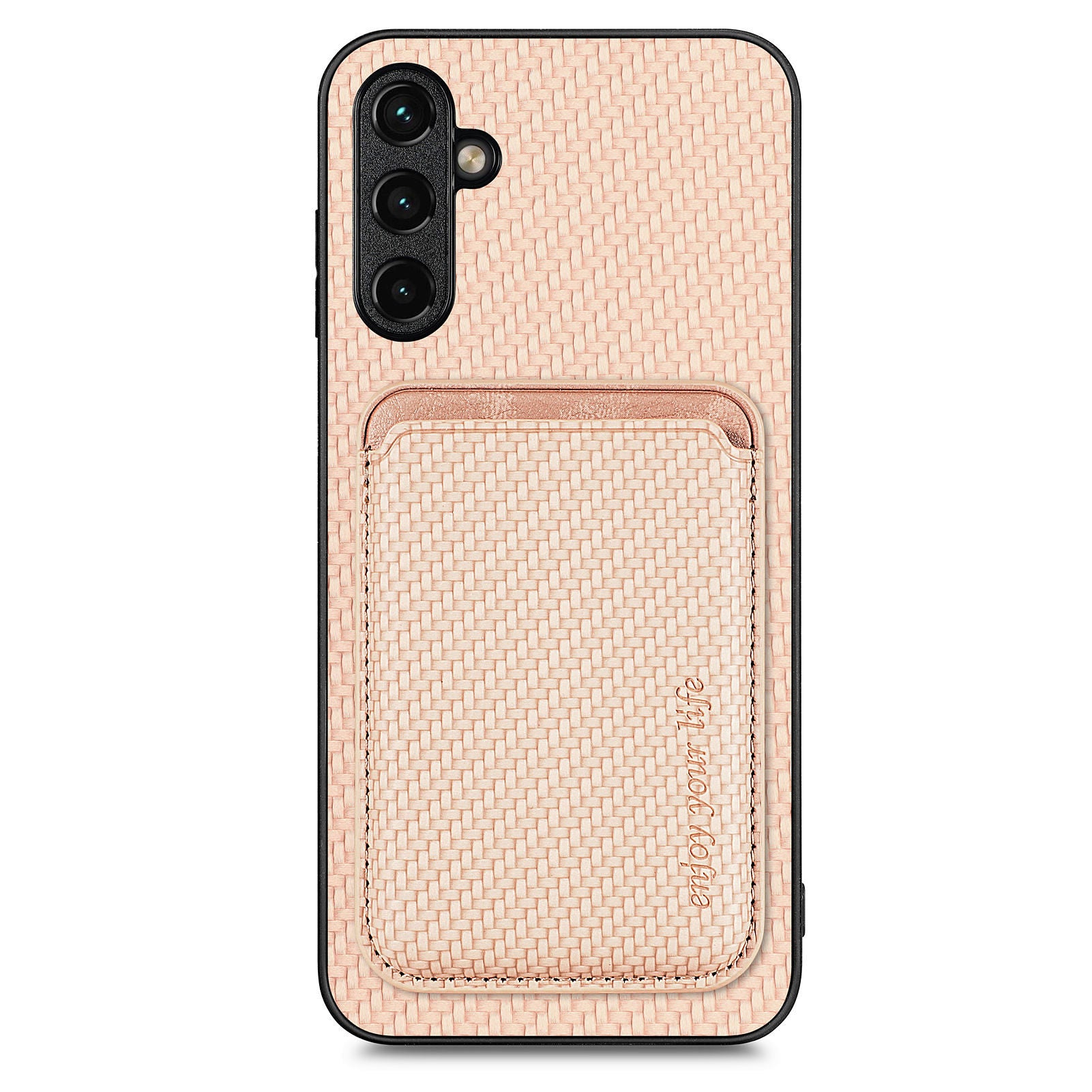 M2 For Samsung Galaxy S23 FE Phone Case Leather Coated Detachable Card Holder Back Cover
