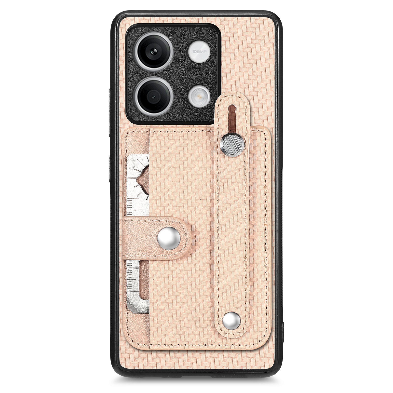 C1-01 For Xiaomi Redmi Note 13 5G Case PC+TPU+Leather Phone Cover Wristband Ring Design