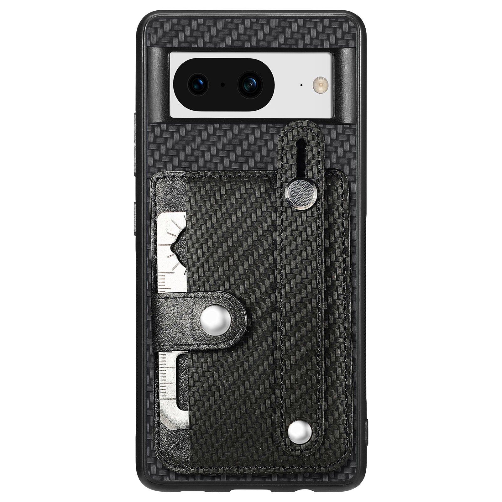 C1-01 For Google Pixel 8 Case PC+TPU+Leather Card Slots Phone Cover with Wristband Design