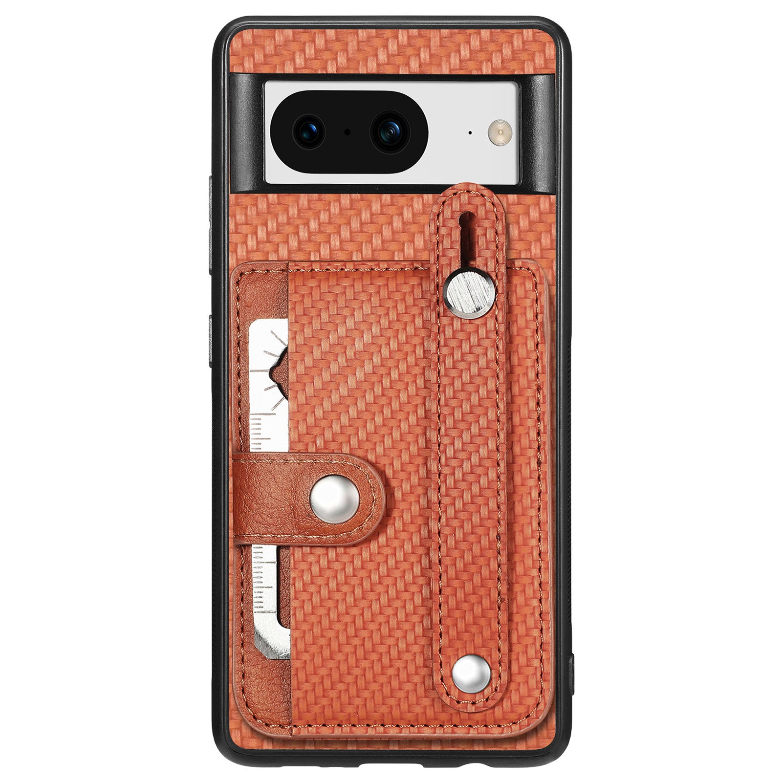 C1-01 For Google Pixel 8 Case PC+TPU+Leather Card Slots Phone Cover with Wristband Design