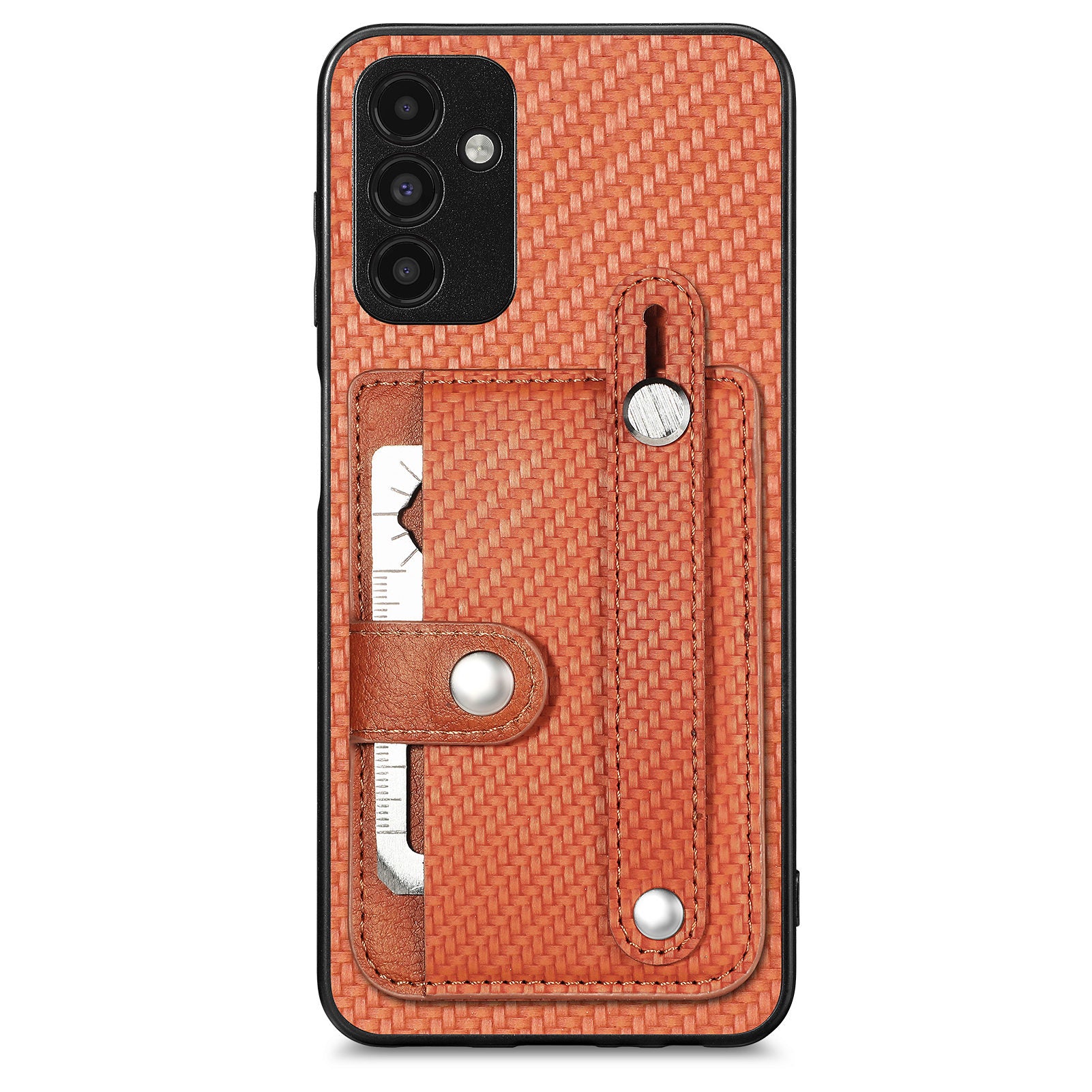 C1-01 For Samsung Galaxy A13 5G / A04s 4G (164.7 x 76.7 x 9.1 mm) Case Wristband Kickstand Leather Coating Phone Cover