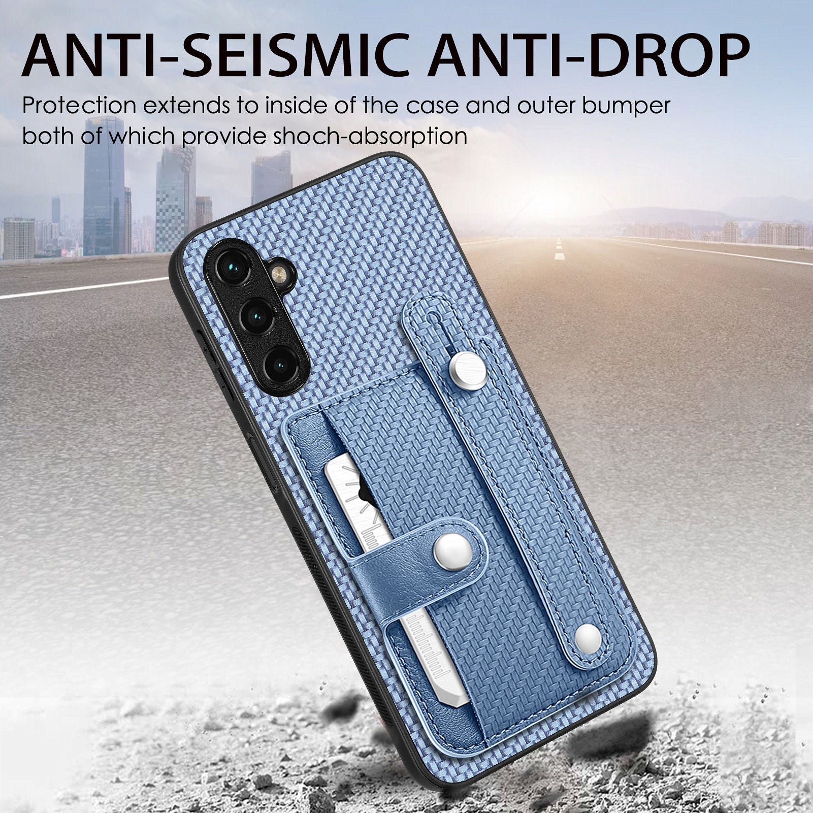 C1-01 For Samsung Galaxy A05s 4G Case Card Holder Leather Coating Phone Cover