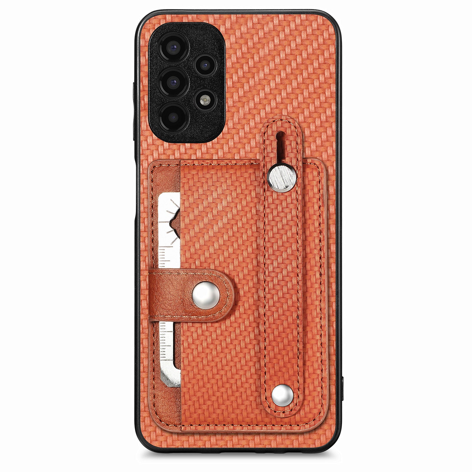 C1-01 For Samsung Galaxy A13 4G Case Anti-Drop PU+TPU+PC Card Slot Phone Cover