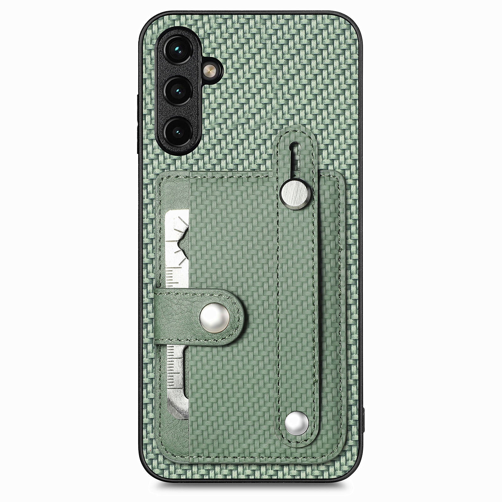 C1-01 For Samsung Galaxy A54 5G PU Leather+TPU+PC Cover Carbon Fiber Texture Shell Card Holder Phone Case