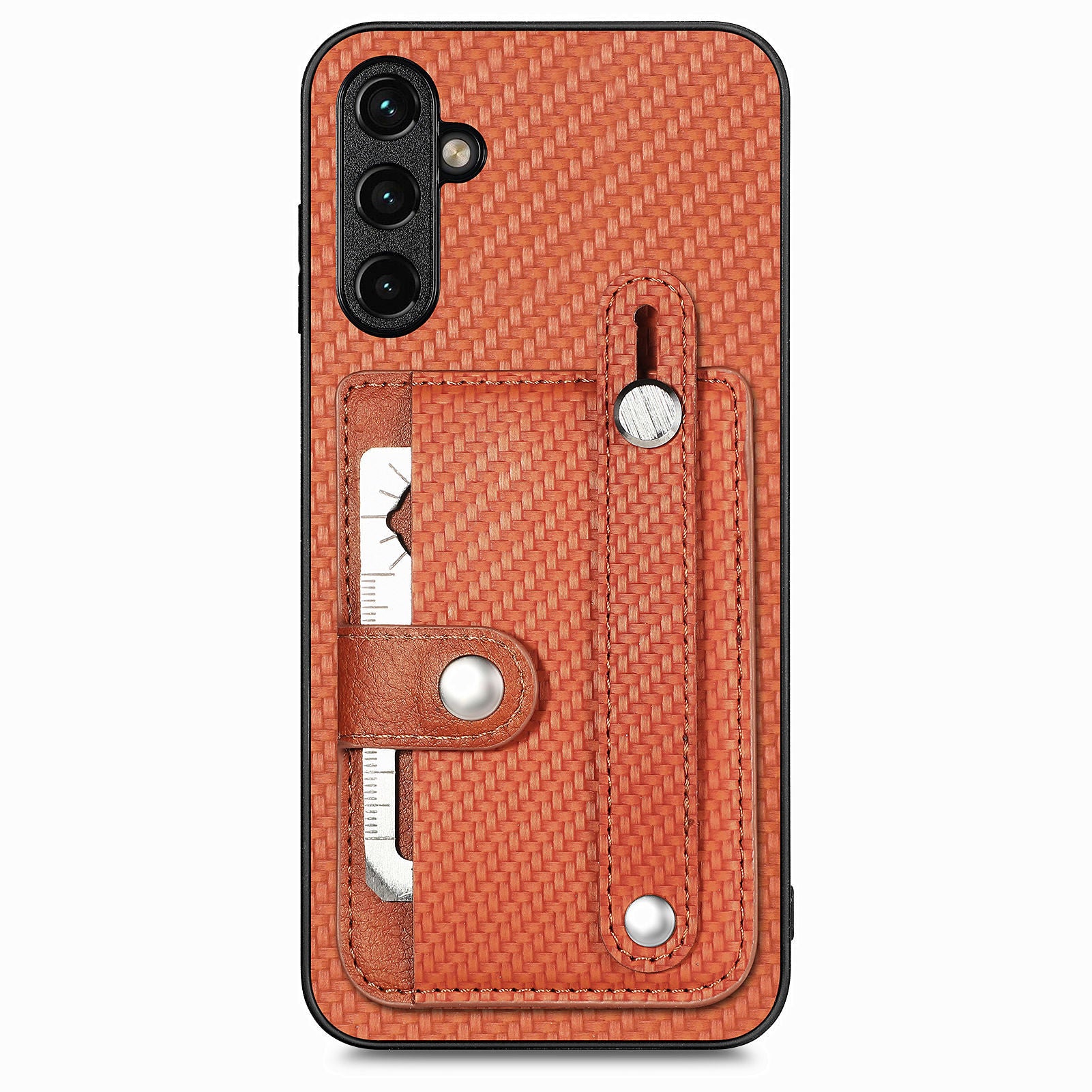 C1-01 For Samsung Galaxy S23 FE PU Leather+TPU+PC Cover Anti-Scratch Phone Case with Wristband