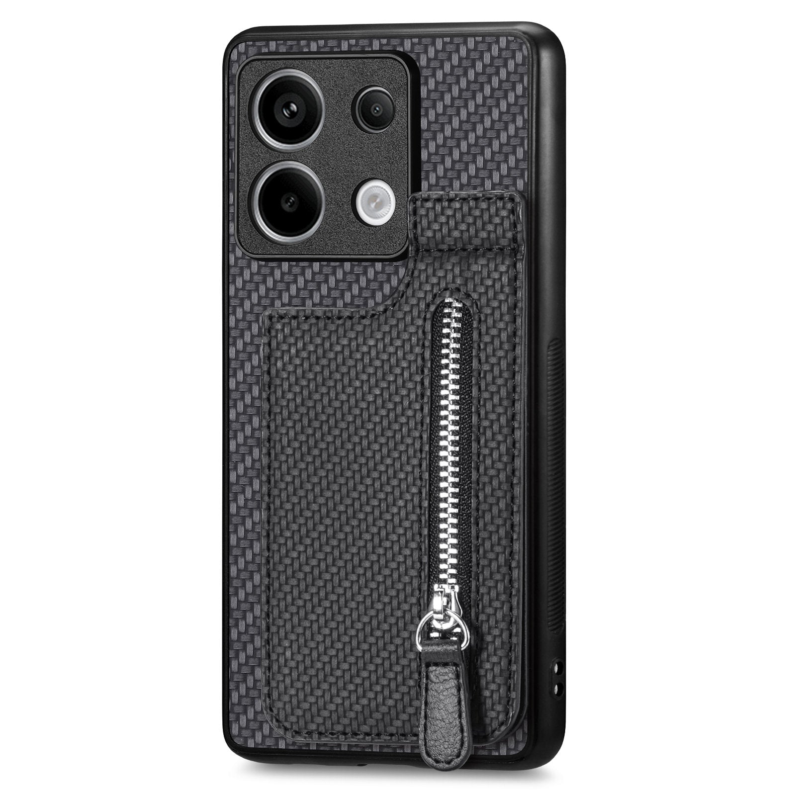 C1-03 For Xiaomi Redmi Note 13 Pro 5G / Poco X6 5G Case Vertical Kickstand Carbon Fiber Phone Shell