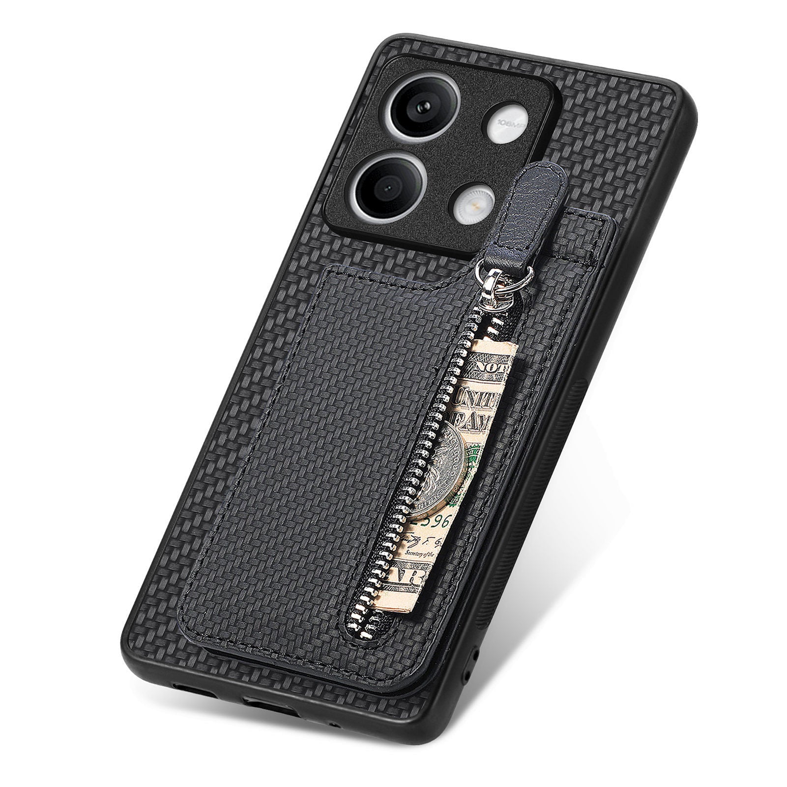 C1-03 For Xiaomi Redmi Note 13 4G Case Carbon Fiber Leather+TPU+PC Phone Cover