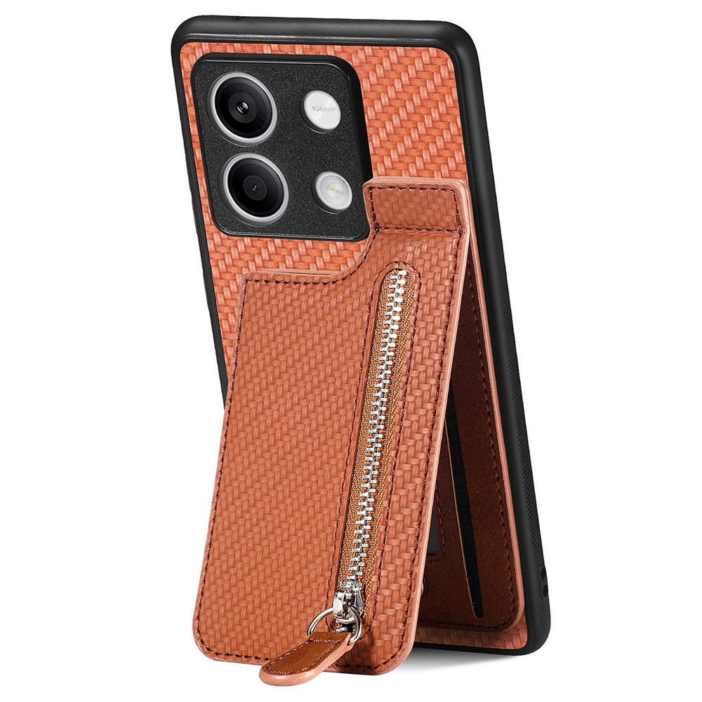 C1-03 For Xiaomi Redmi Note 13 4G Case Carbon Fiber Leather+TPU+PC Phone Cover