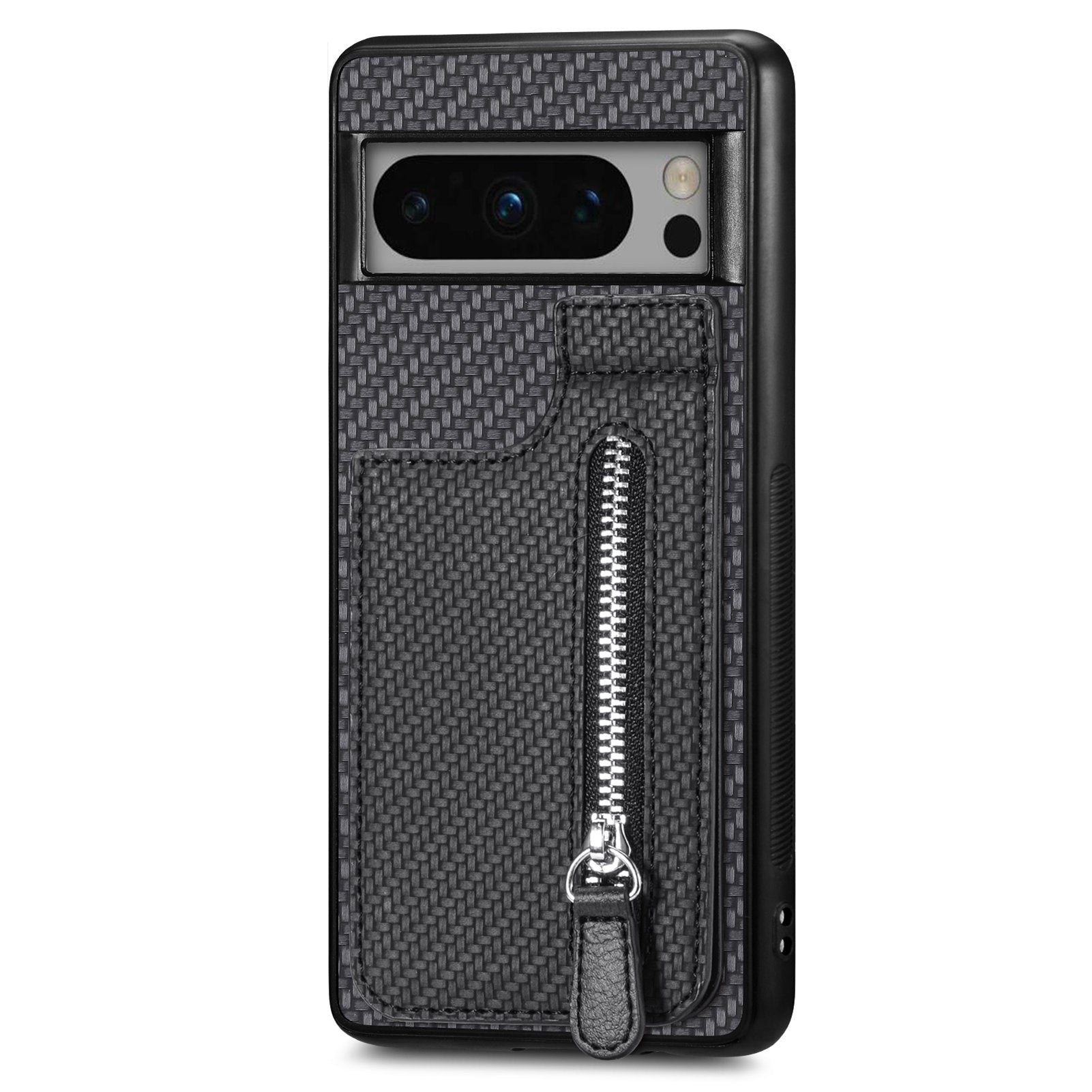 C1-03 For Google Pixel 8 Pro Case Zipper Pocket PU Leather+TPU+PC Phone Cover