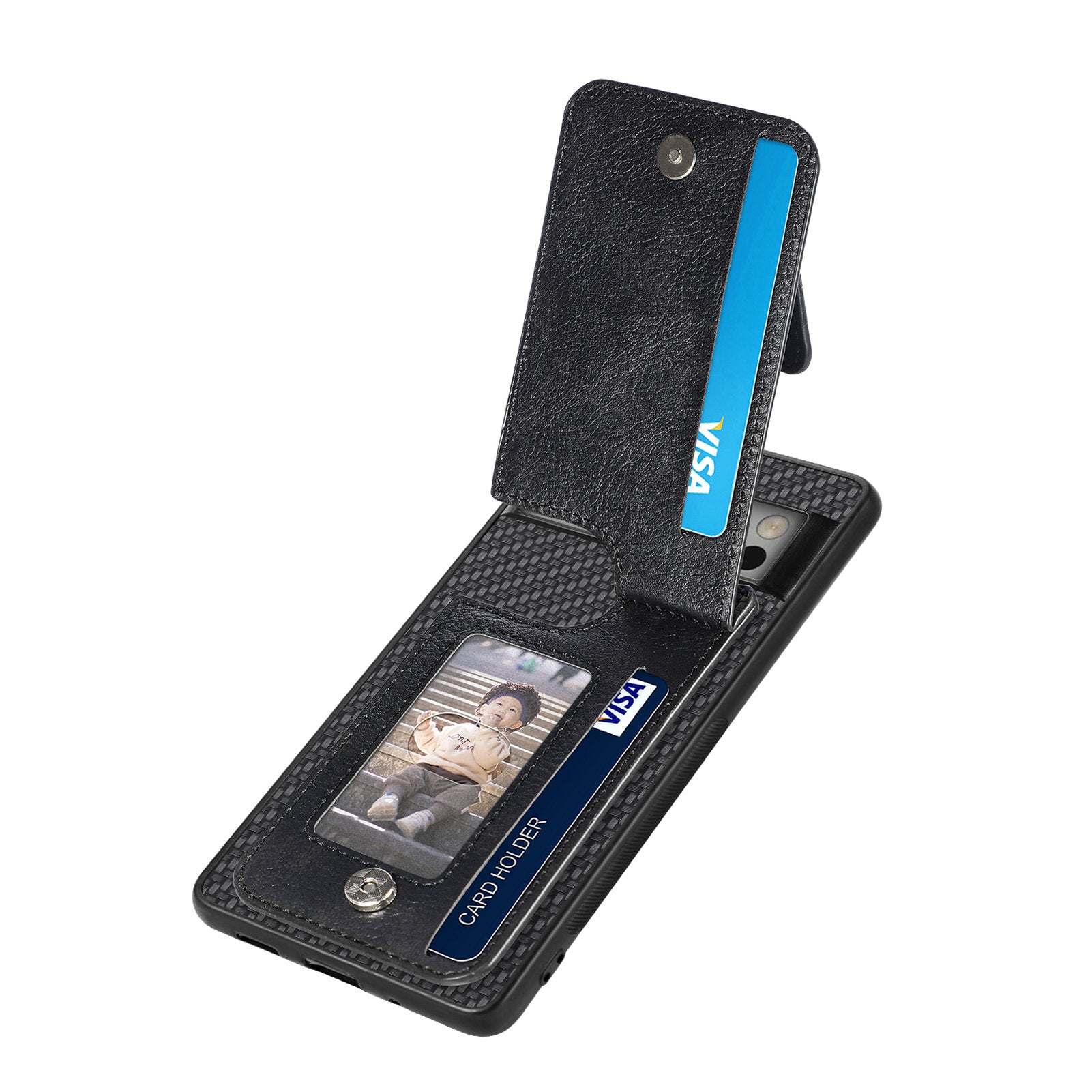 C1-03 For Google Pixel 8 Pro Case Zipper Pocket PU Leather+TPU+PC Phone Cover