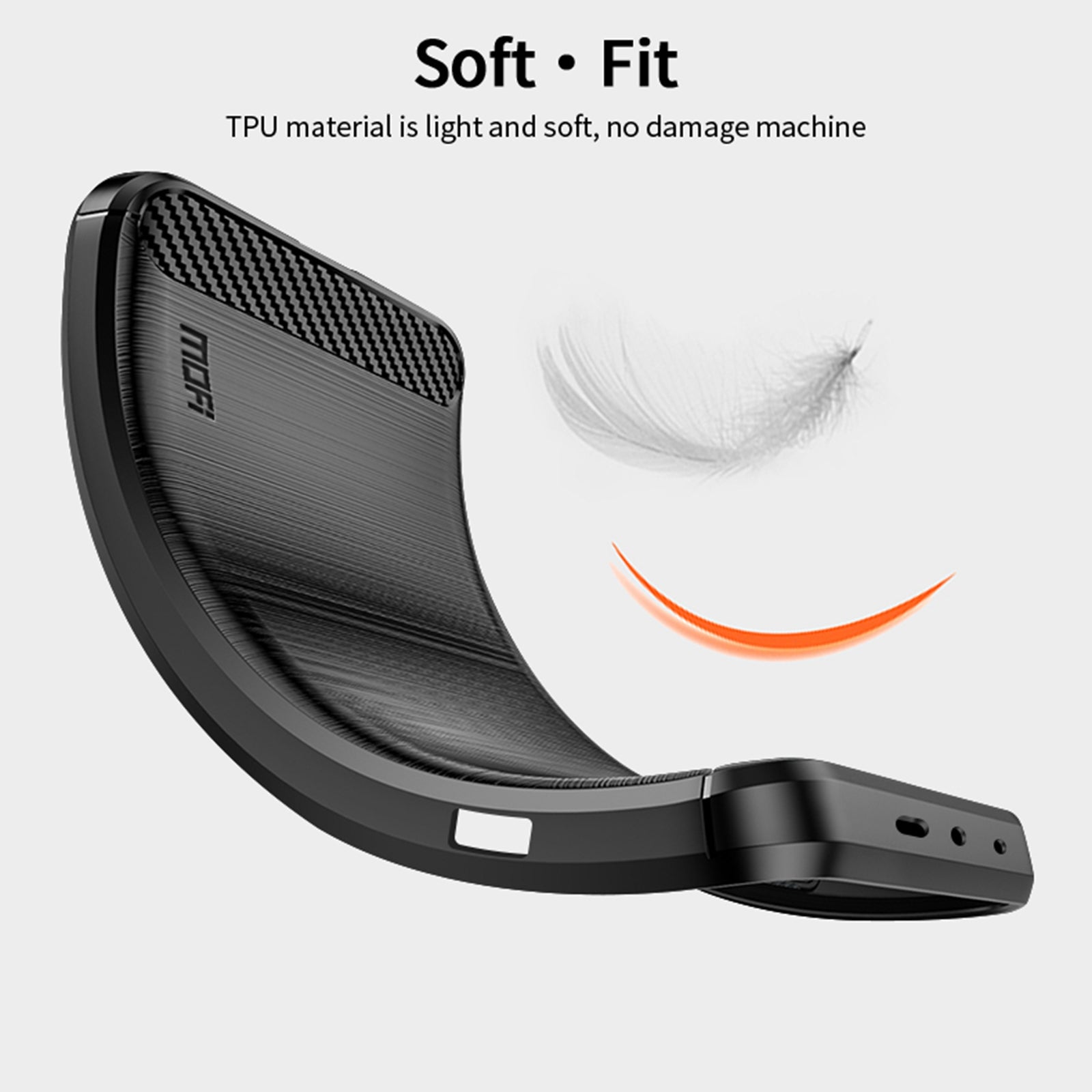 MOFI JK TPU Series-1 Phone Case for OnePlus Ace 3V 5G / Nord CE4 5G Carbon Fiber Texture TPU Cover