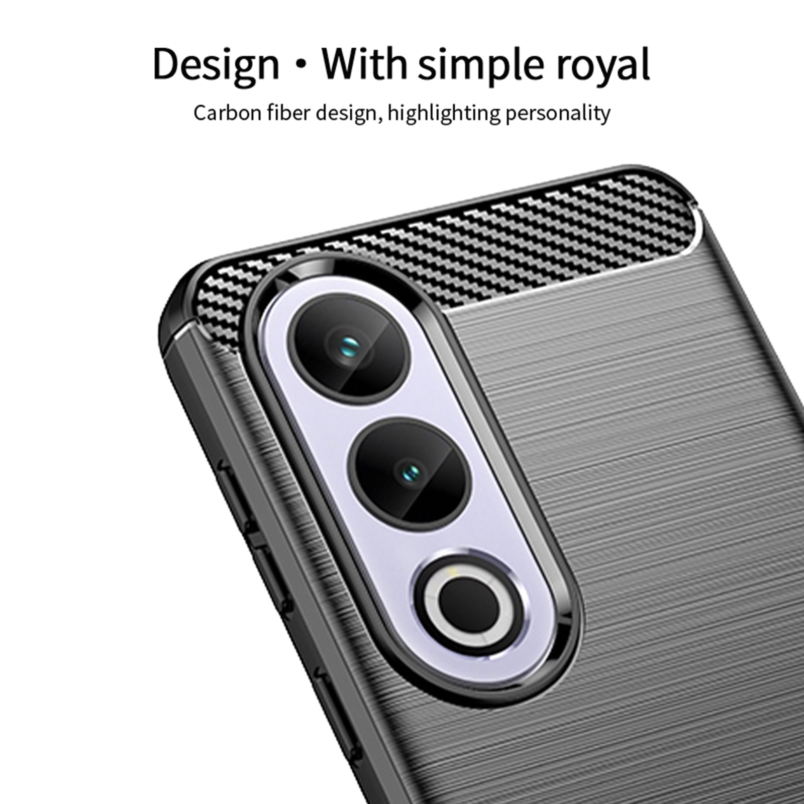 MOFI JK TPU Series-1 Phone Case for OnePlus Ace 3V 5G / Nord CE4 5G Carbon Fiber Texture TPU Cover