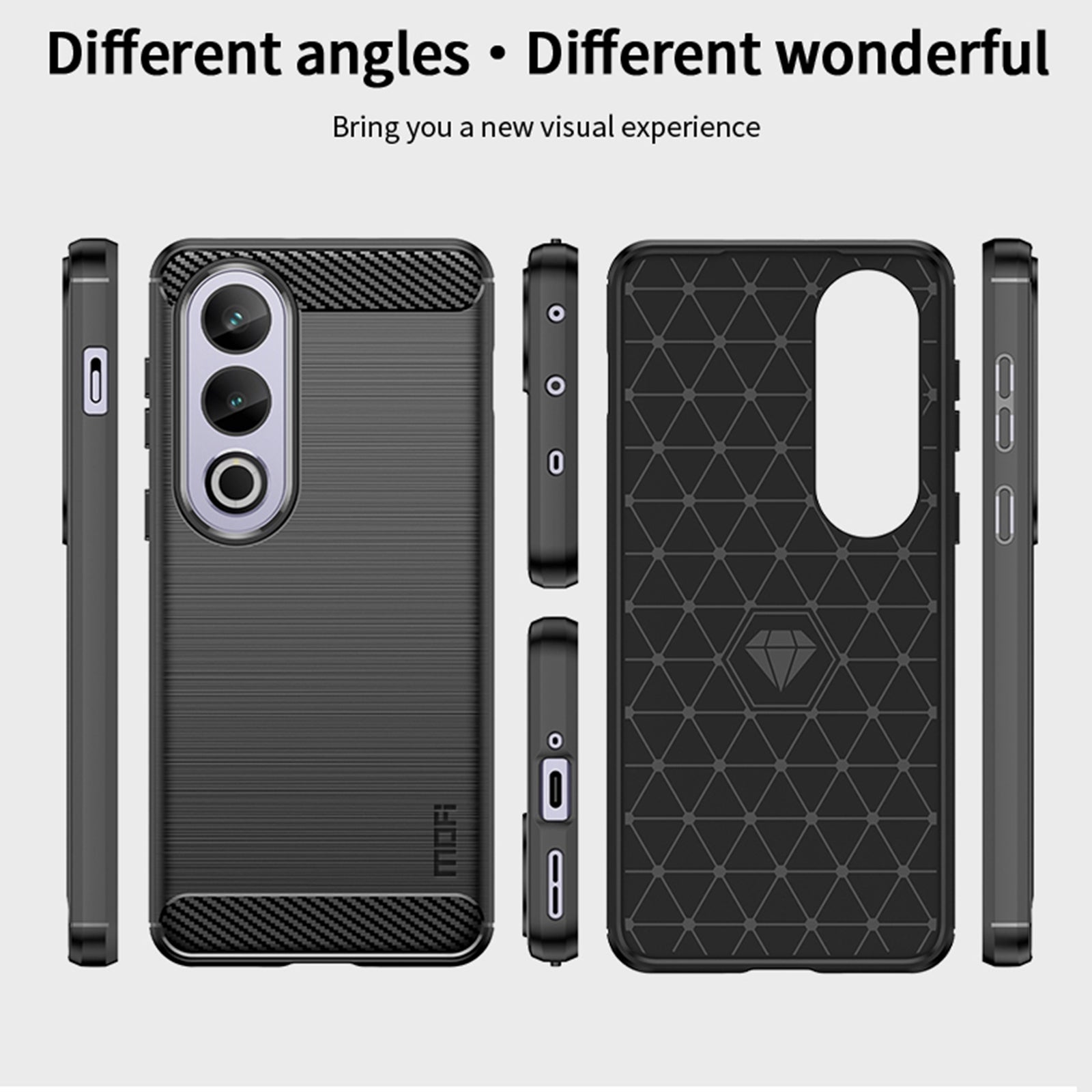 MOFI JK TPU Series-1 Phone Case for OnePlus Ace 3V 5G / Nord CE4 5G Carbon Fiber Texture TPU Cover