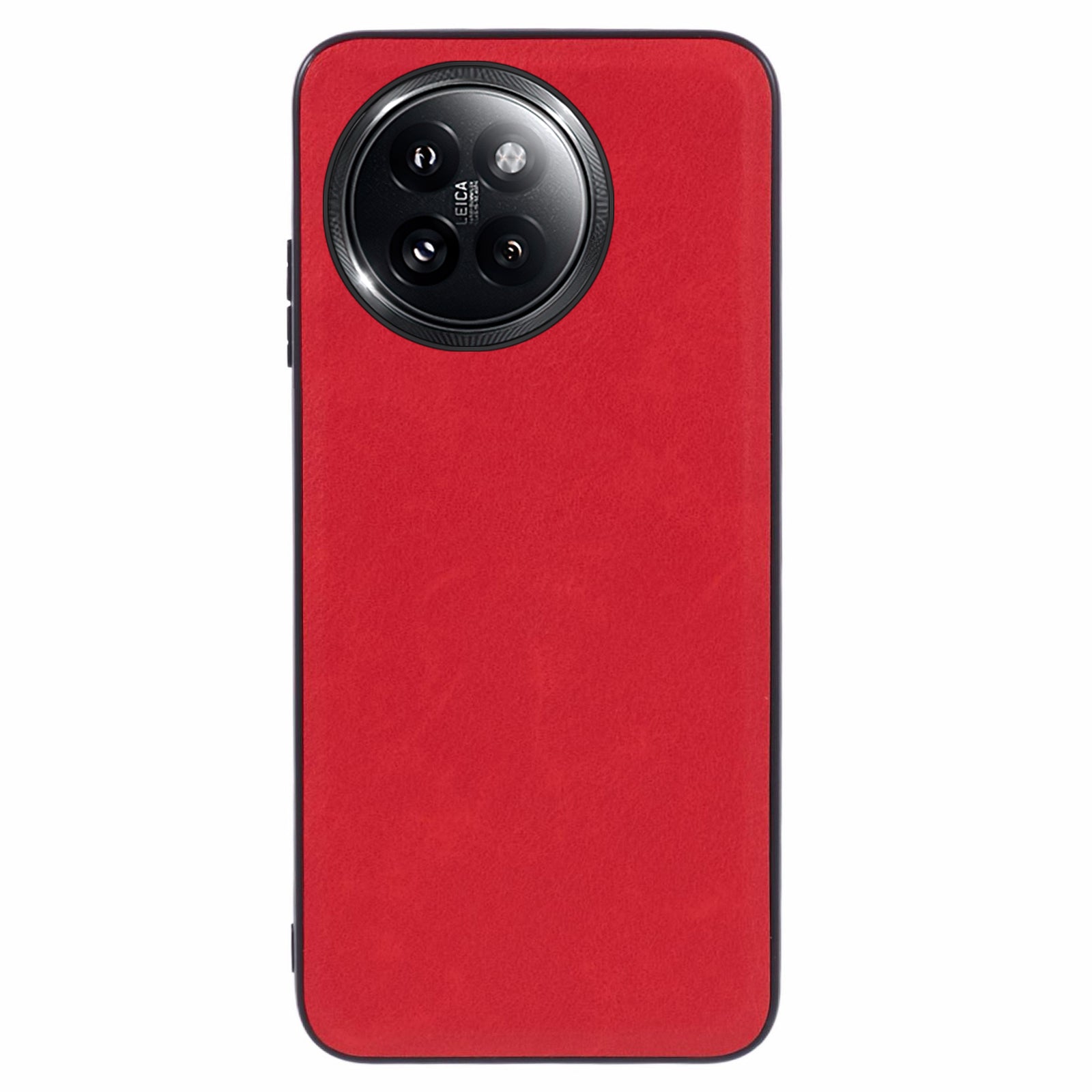 For Xiaomi Civi 4 Pro 5G Cover Retro Leather Coated PC+TPU Hybrid Phone Case Pure Color Design