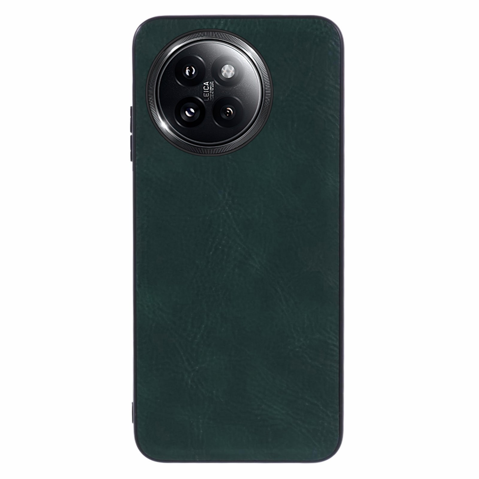 For Xiaomi Civi 4 Pro 5G Cover Retro Leather Coated PC+TPU Hybrid Phone Case Pure Color Design