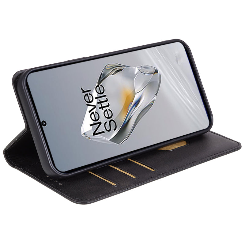 For OnePlus Nord CE4 5G Case PU Leather Wallet Cover Calf Texture Phone Shell with Magnetic Clasp
