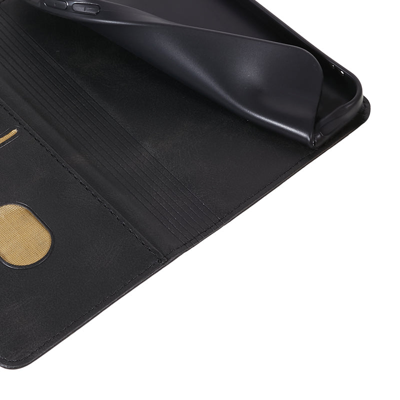 For OnePlus Nord CE4 5G Case PU Leather Wallet Cover Calf Texture Phone Shell with Magnetic Clasp