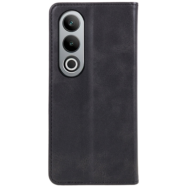For OnePlus Nord CE4 5G Case PU Leather Wallet Cover Calf Texture Phone Shell with Magnetic Clasp