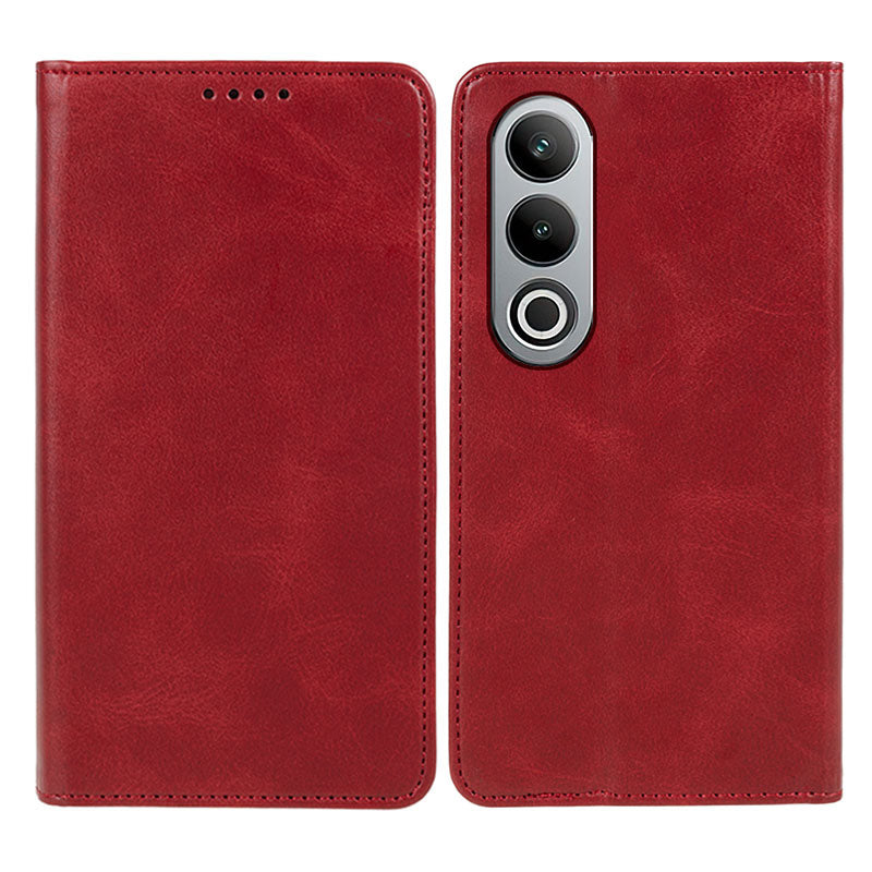For OnePlus Nord CE4 5G Case PU Leather Wallet Cover Calf Texture Phone Shell with Magnetic Clasp
