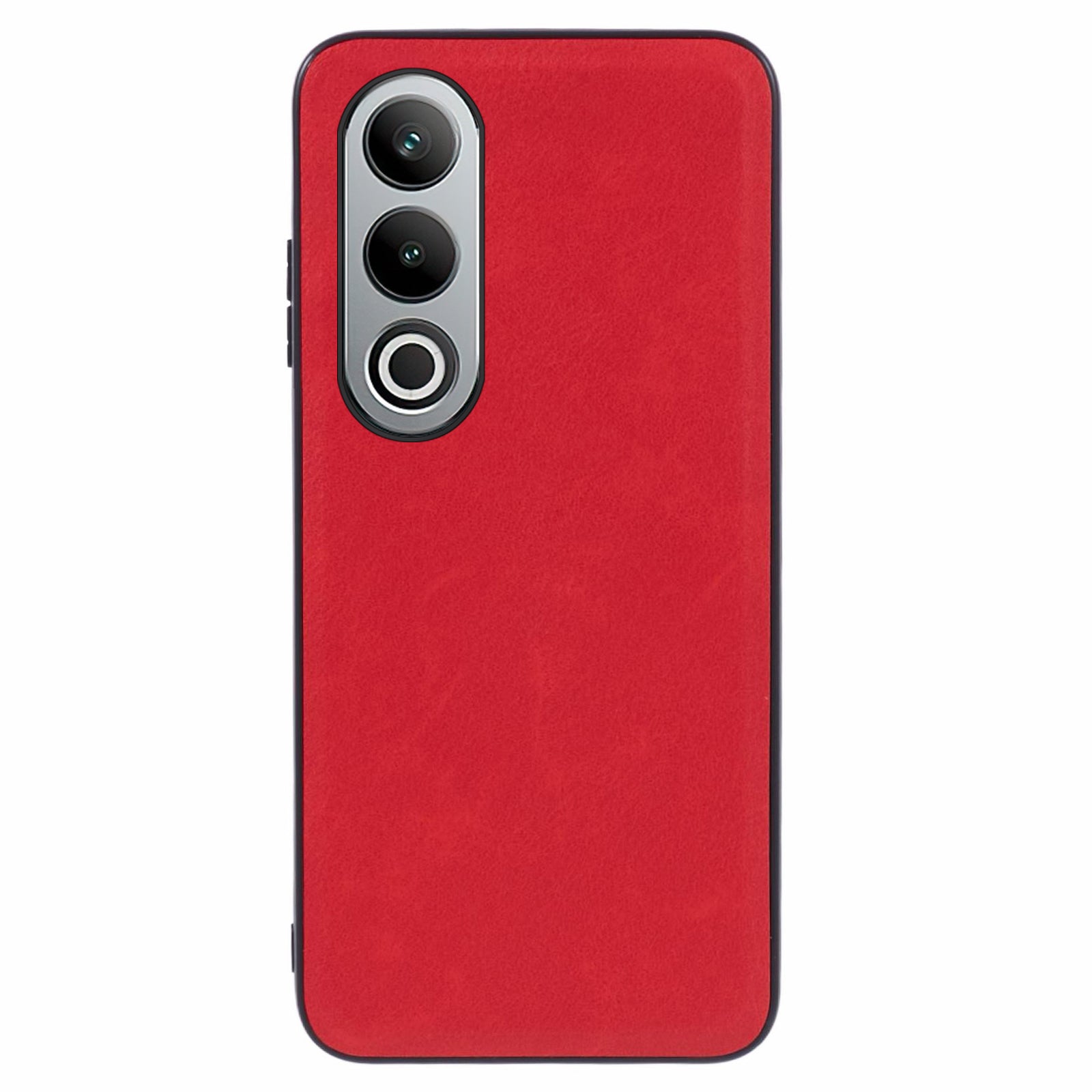 For OnePlus Nord CE4 5G Leather Case PC+TPU Hybrid Phone Cover Retro Pure Color Design