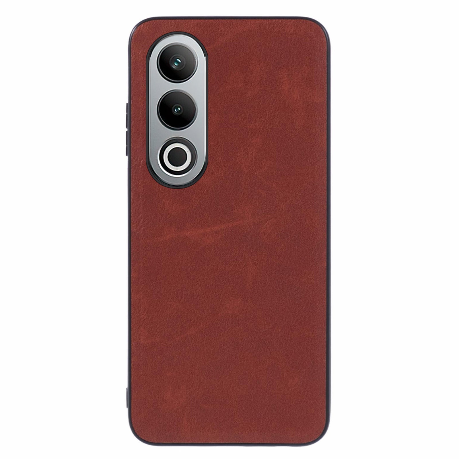 For OnePlus Nord CE4 5G Leather Case PC+TPU Hybrid Phone Cover Retro Pure Color Design