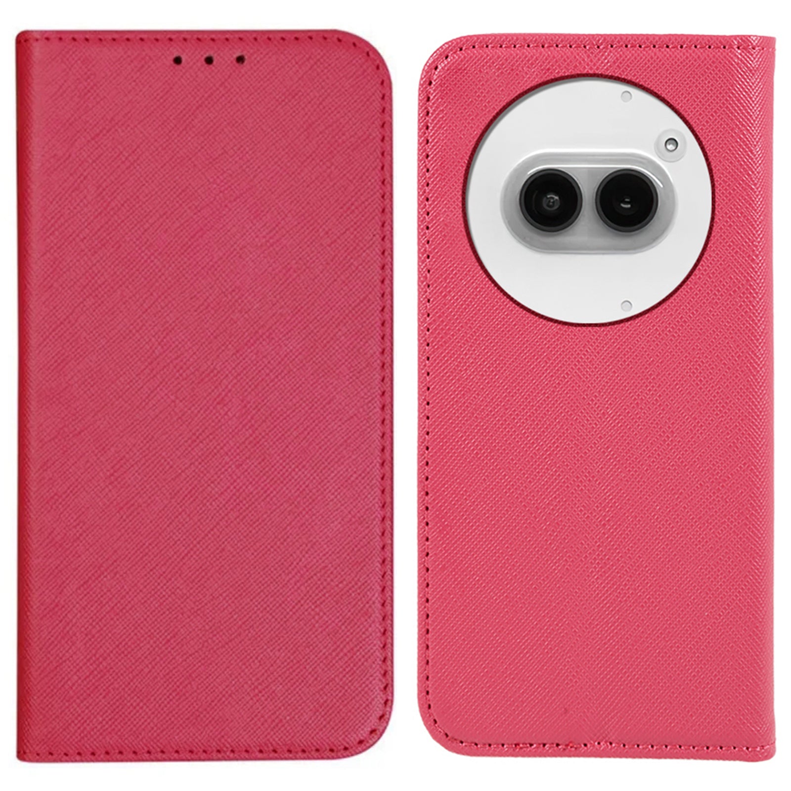 For Nothing Phone (2a) Case Magnetic Closing Cross Texture Leather Wallet Phone Cover