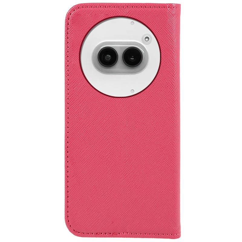 For Nothing Phone (2a) Case Magnetic Closing Cross Texture Leather Wallet Phone Cover