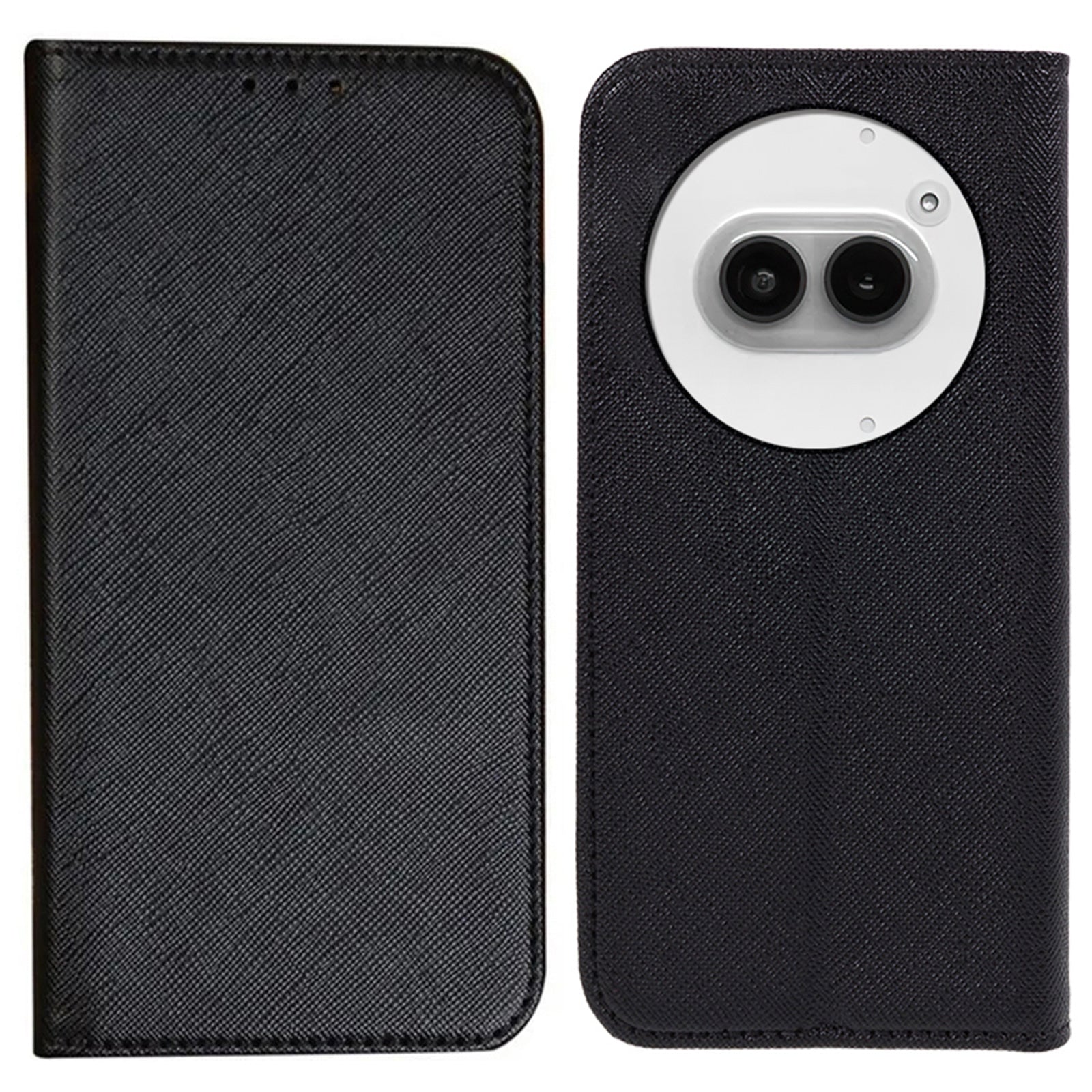 For Nothing Phone (2a) Case Magnetic Closing Cross Texture Leather Wallet Phone Cover