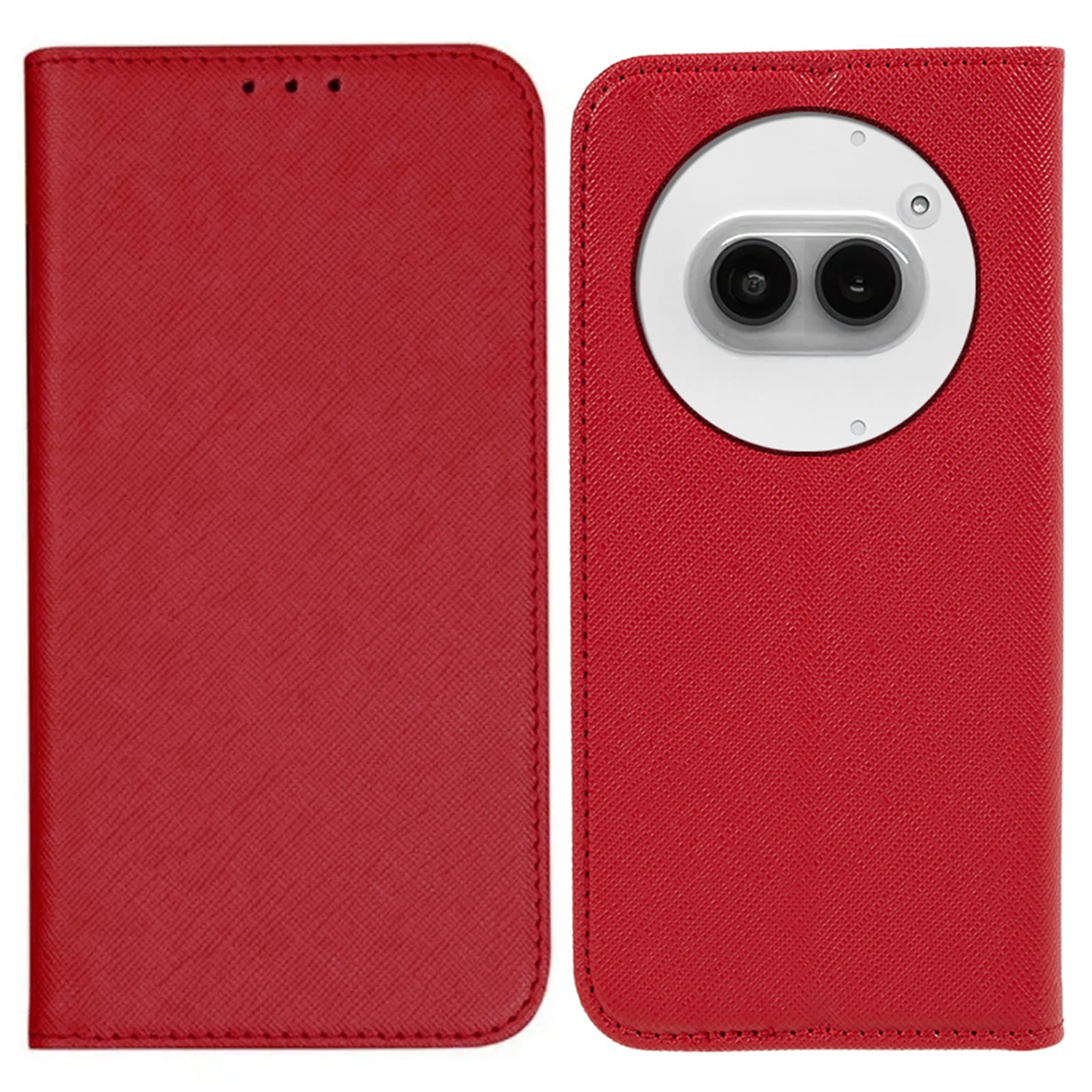 For Nothing Phone (2a) Case Magnetic Closing Cross Texture Leather Wallet Phone Cover