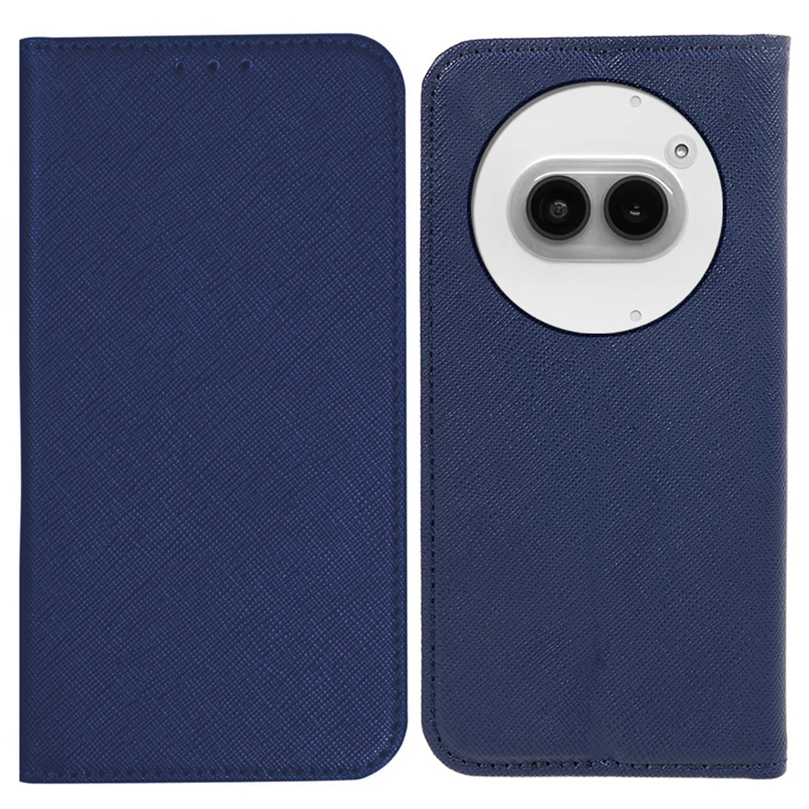 For Nothing Phone (2a) Case Magnetic Closing Cross Texture Leather Wallet Phone Cover