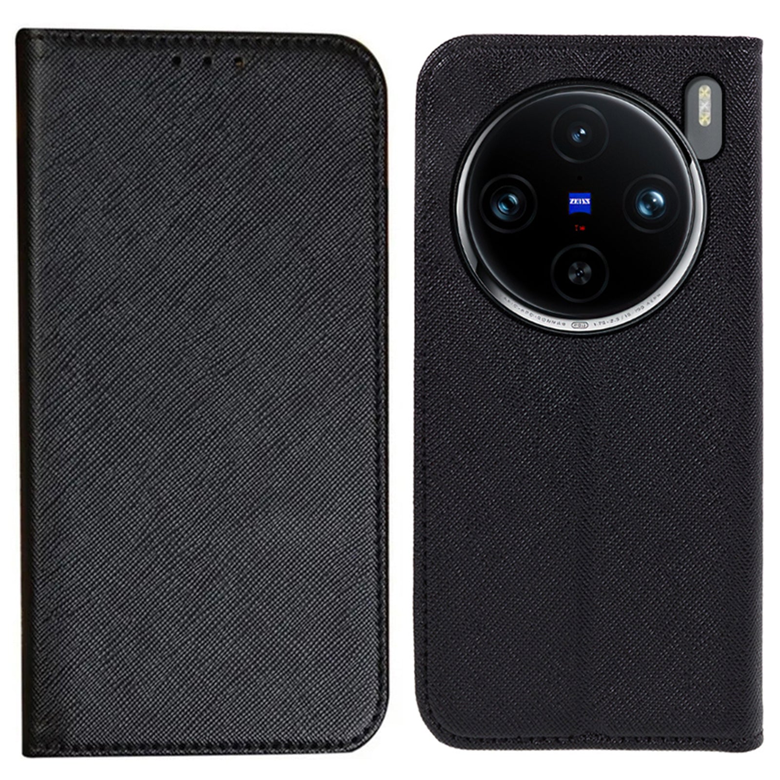 For vivo X100 5G Wallet Case Cross Texture Magnetic Closing Phone Cover