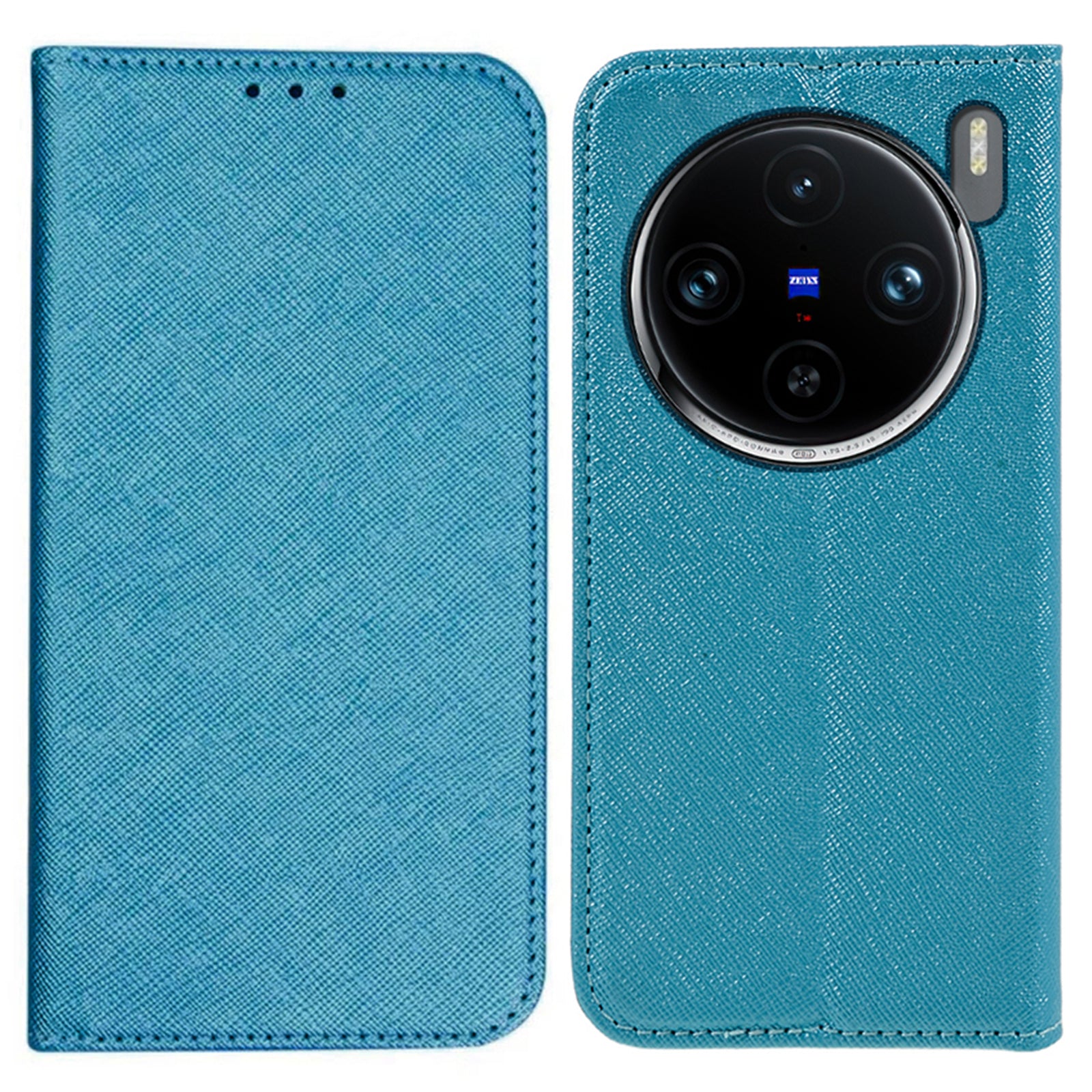 For vivo X100 5G Wallet Case Cross Texture Magnetic Closing Phone Cover