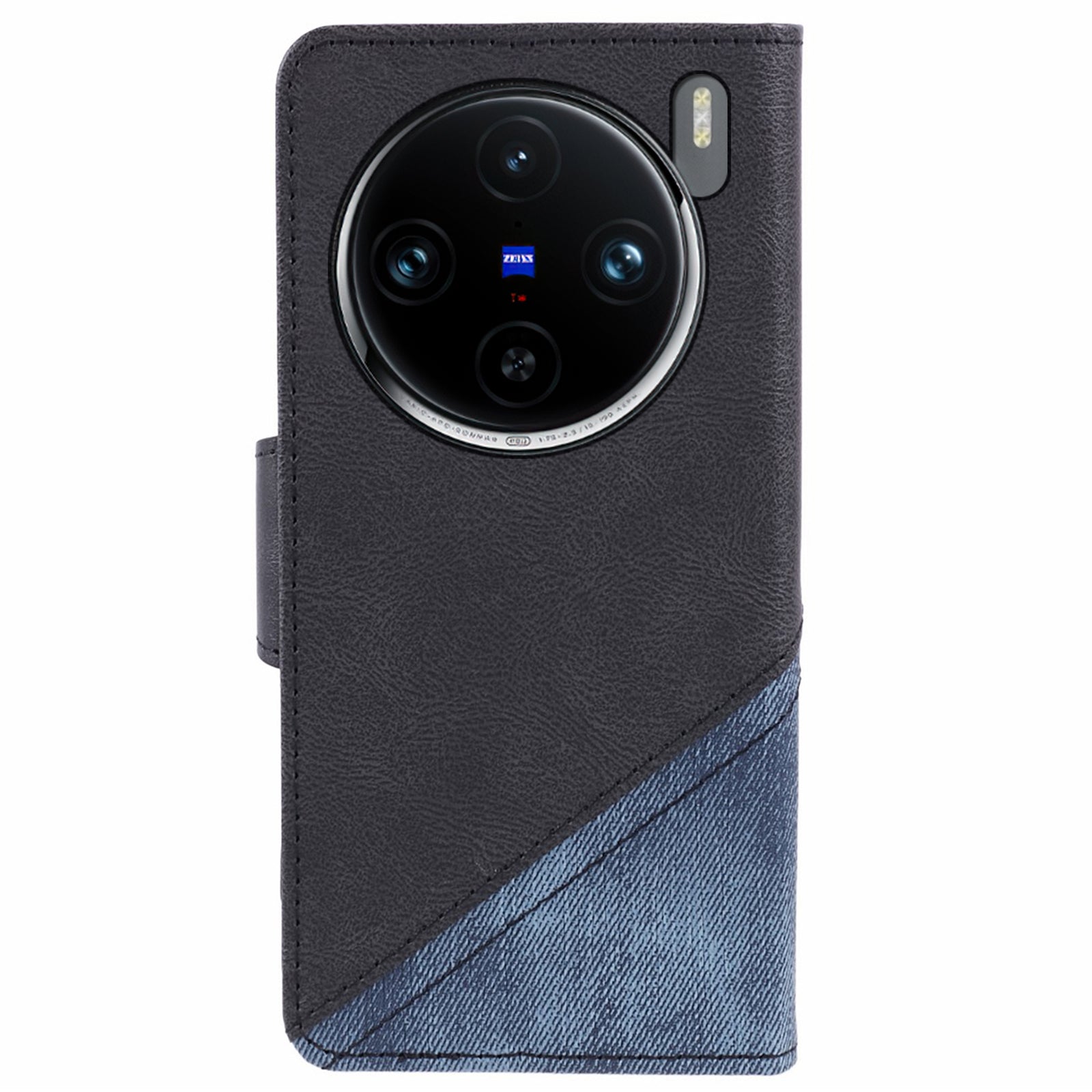 For vivo X100 5G Case Crazy Horse Texture Splicing Leather Wallet Phone Cover