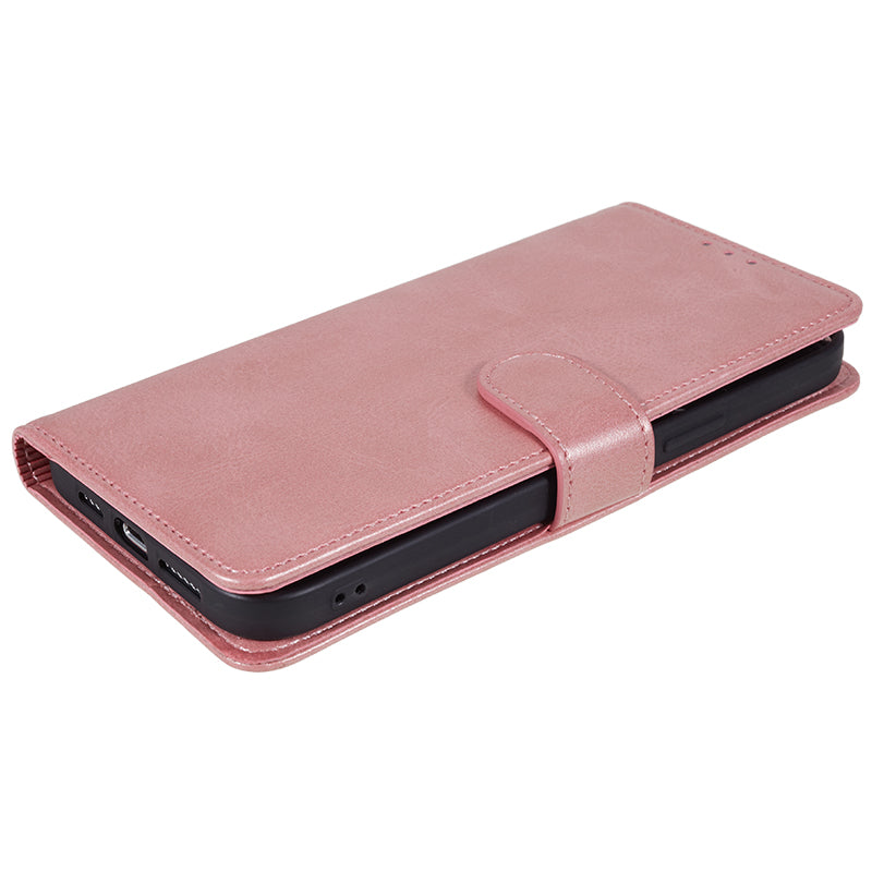 For vivo X100 Pro 5G Case Calf Texture Leather Wallet Phone Cover with Magnetic Clasp