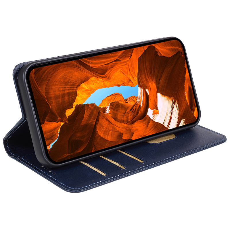 For vivo X100 Pro 5G Case Calf Texture Magnetic PU Leather Flip Phone Cover