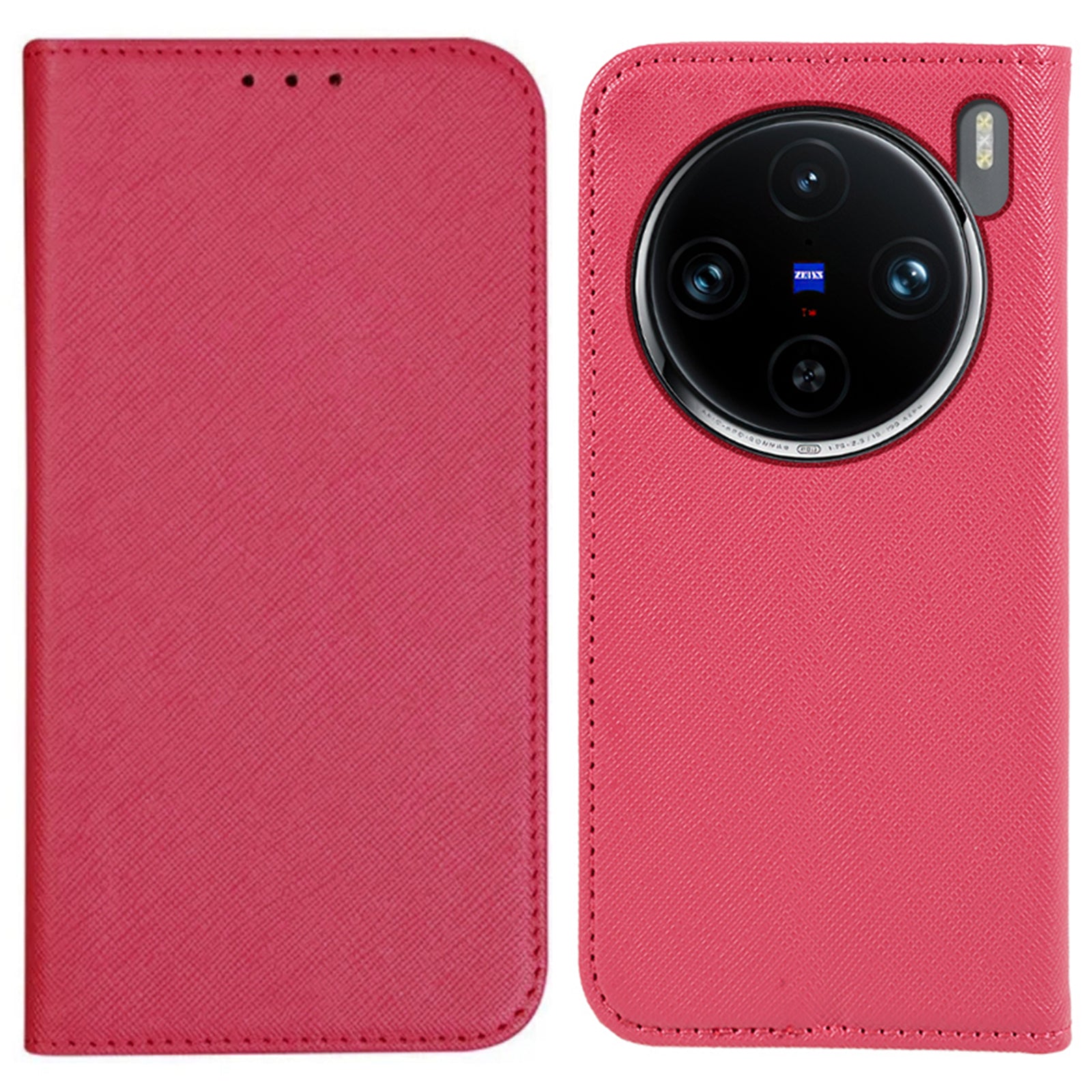 For vivo X100 Pro 5G Case Cross Texture Leather Wallet Phone Cover Magnetic Closing