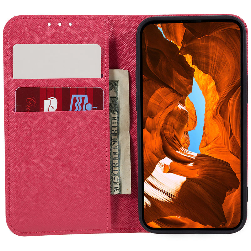 For vivo X100 Pro 5G Case Cross Texture Leather Wallet Phone Cover Magnetic Closing