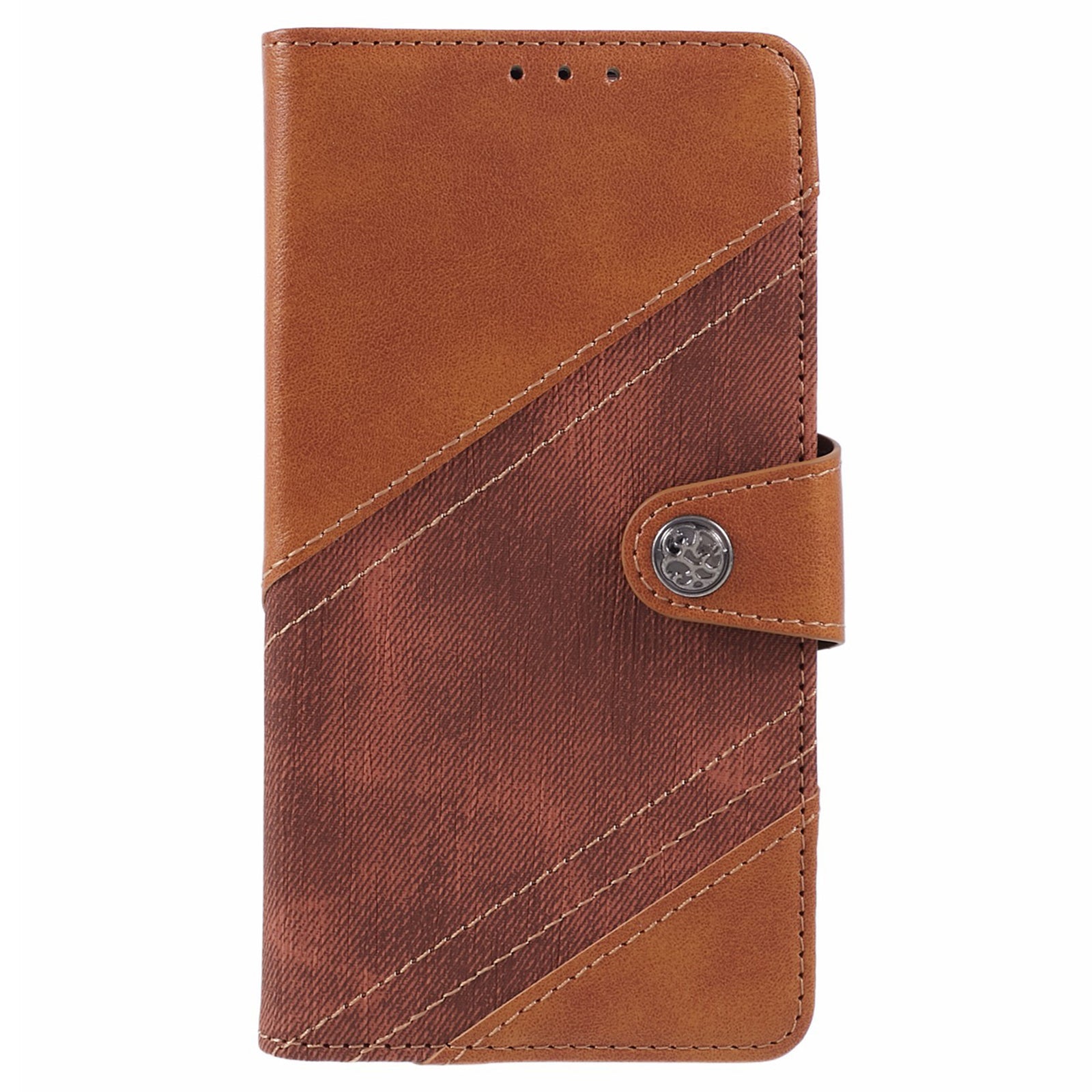 For vivo X100 Pro 5G Wallet Case Crazy Horse Texture Splicing Leather Flip Phone Cover