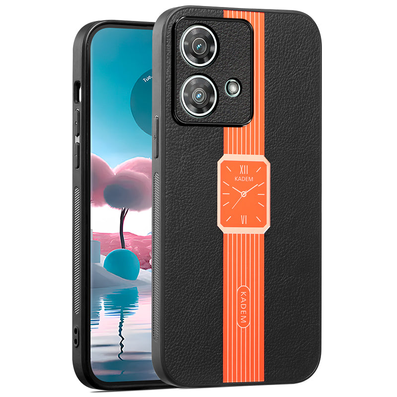 KADEM For Motorola Edge 40 Neo 5G Watch Pattern Phone Cover Electroplating Phone Shell